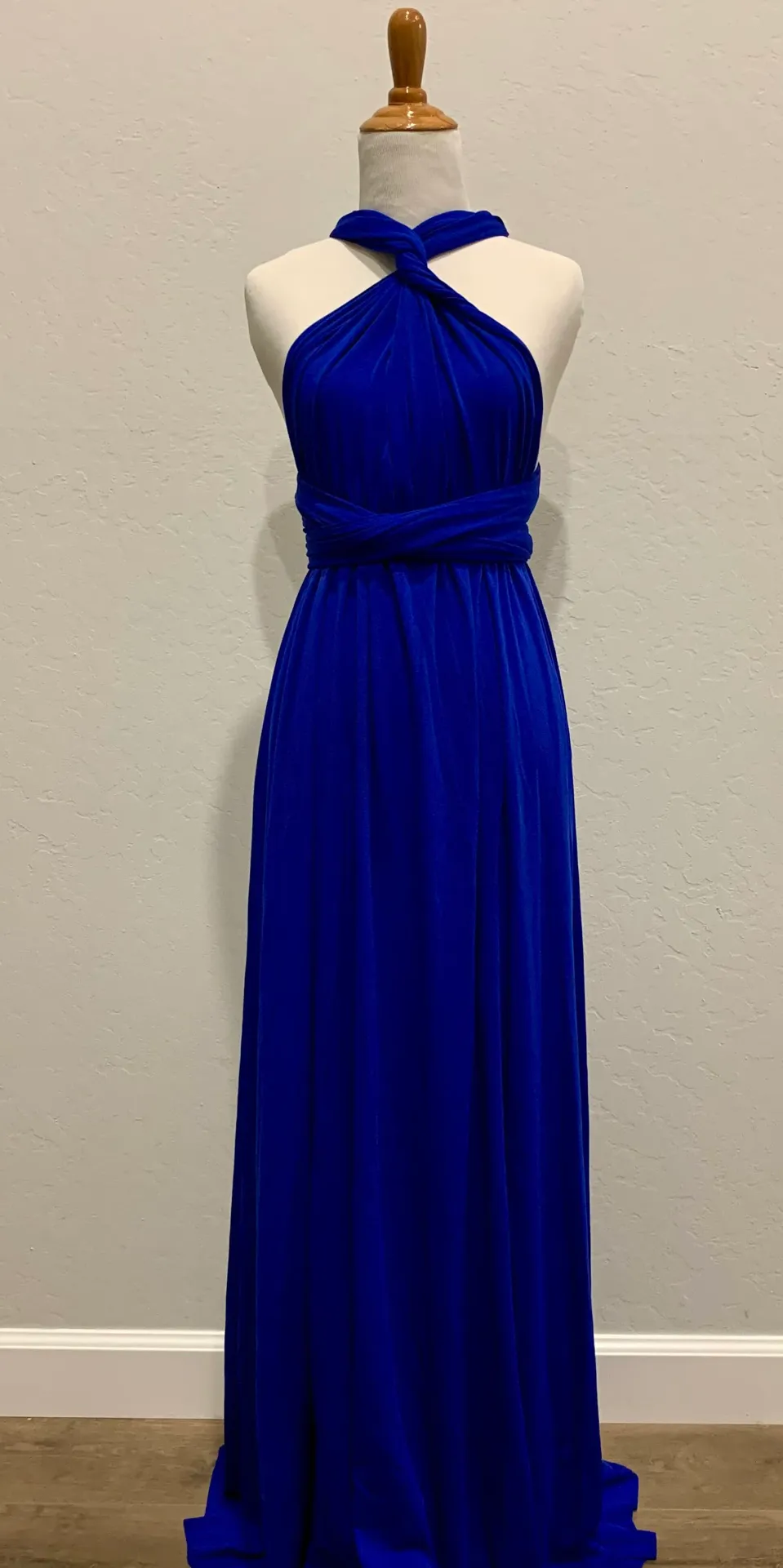 Royal Blue Infinity Dress/ Wrap Convertible Bridesmaid Dress-S162