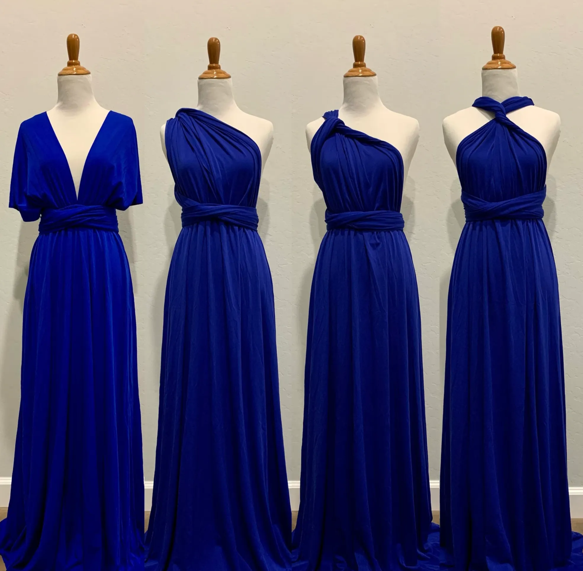 Royal Blue Infinity Dress/ Wrap Convertible Bridesmaid Dress-S162