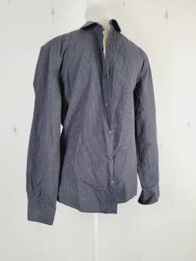 RW & CO BLACK & GREY DRESS SHIRT MENS SMALL PRE-LOVED