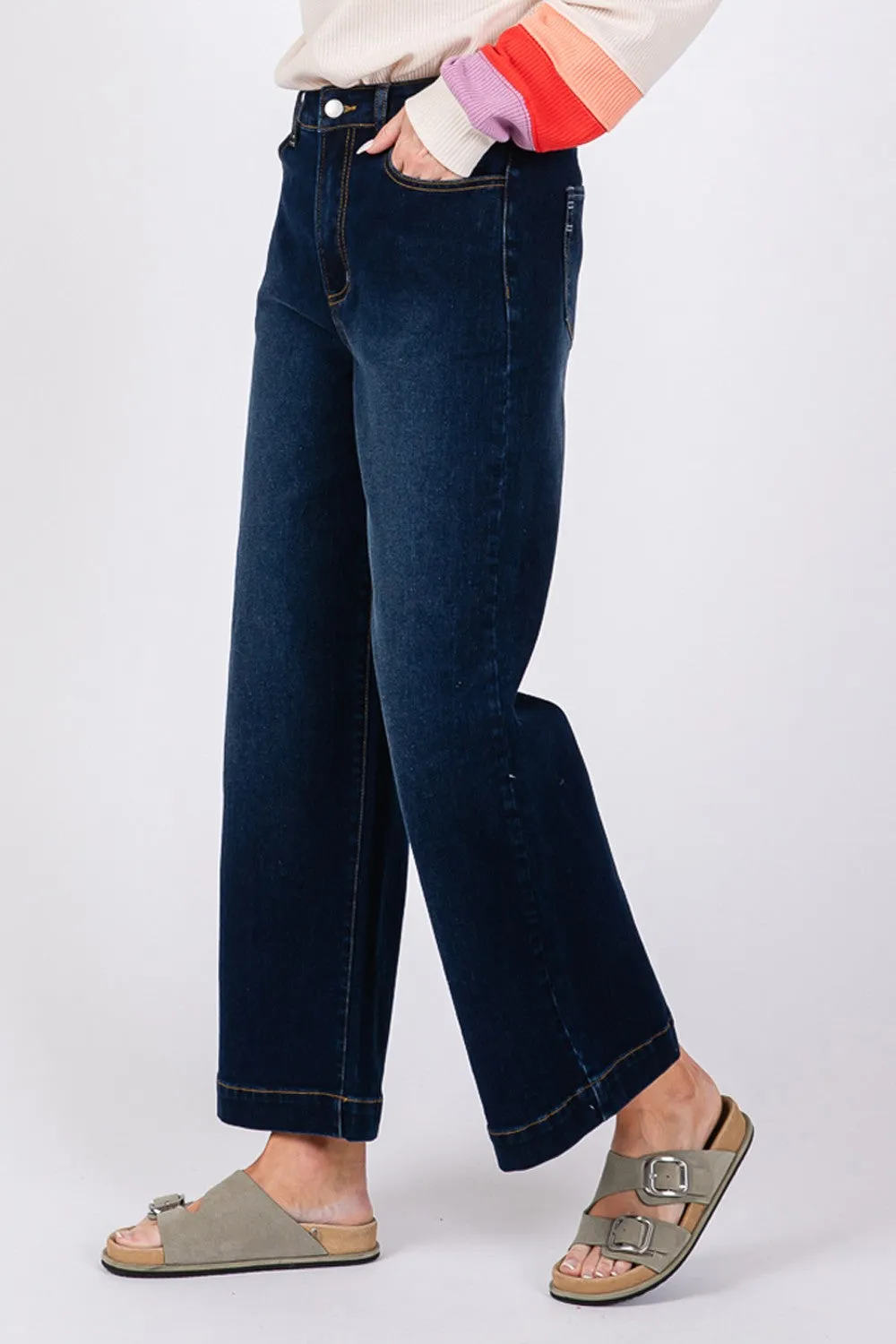 SAGE   FIG High Waist Wide Leg Jeans