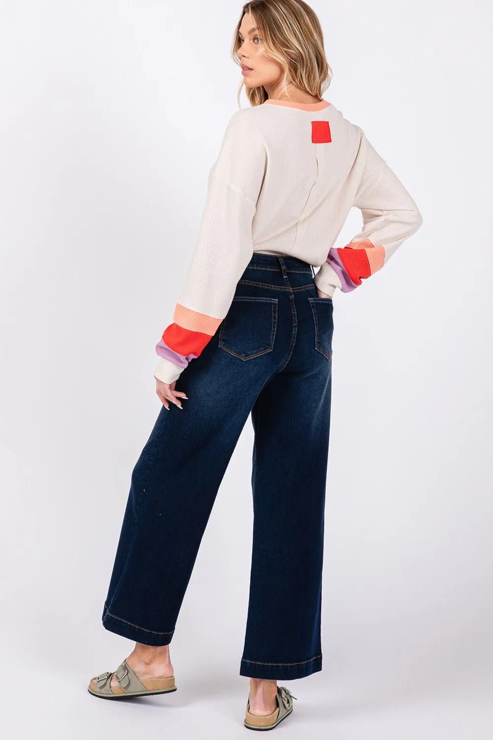 SAGE   FIG High Waist Wide Leg Jeans