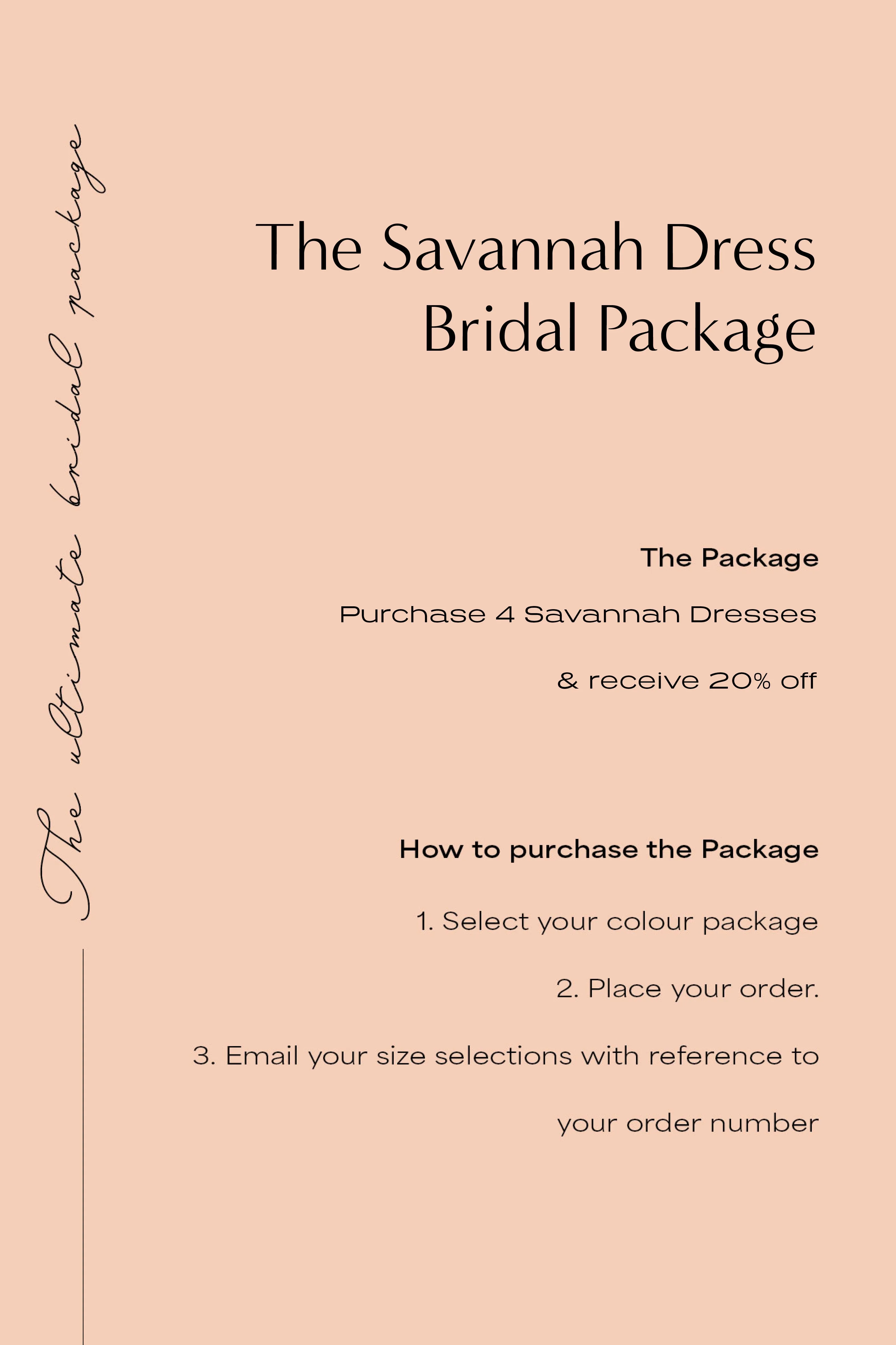 Savannah Rosette Gown - Bridal Package