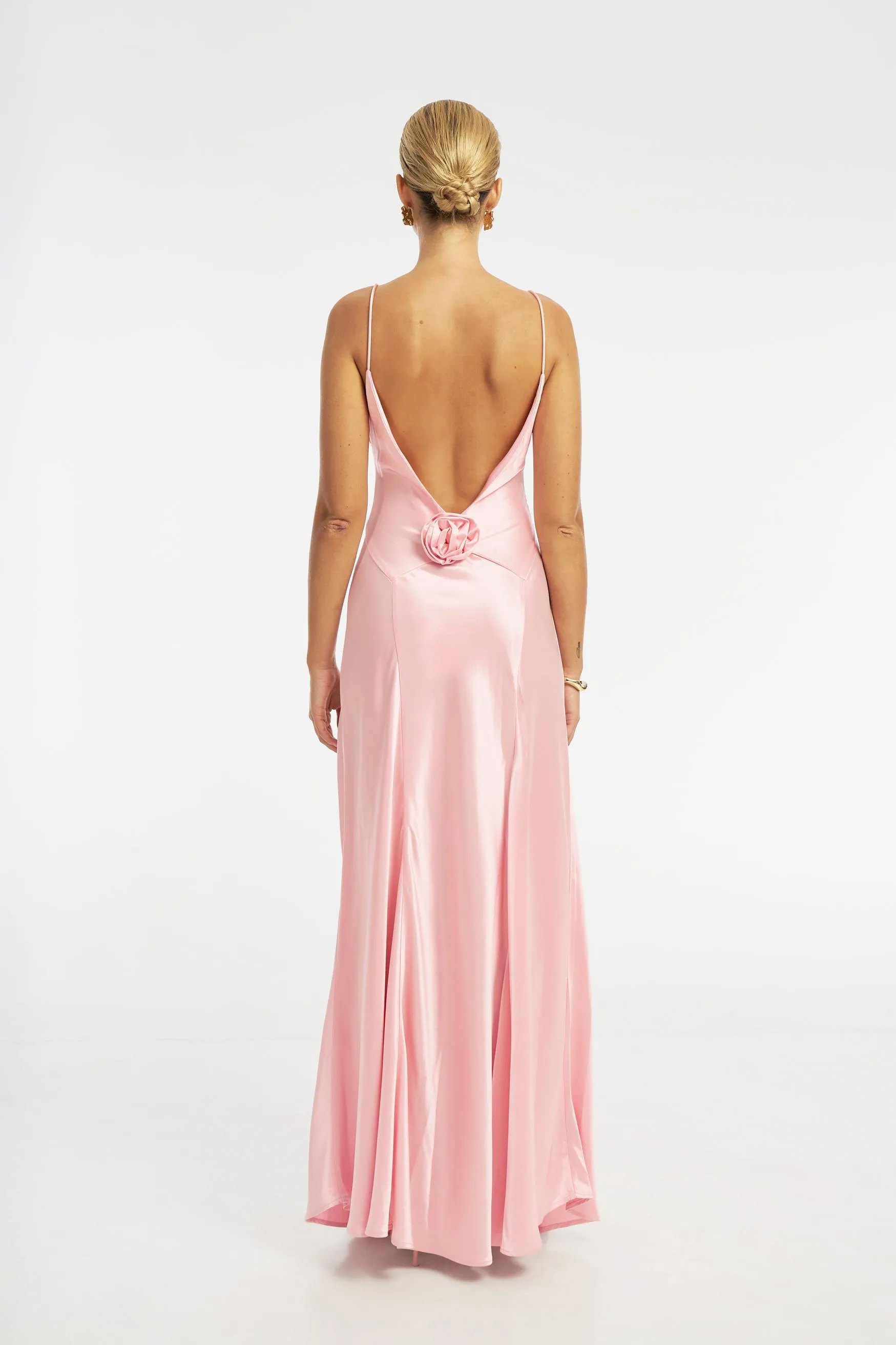 Savannah Rosette Gown - Rose Pink