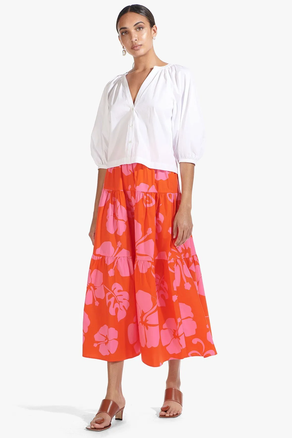 SEA SKIRT | RED HIBISCUS