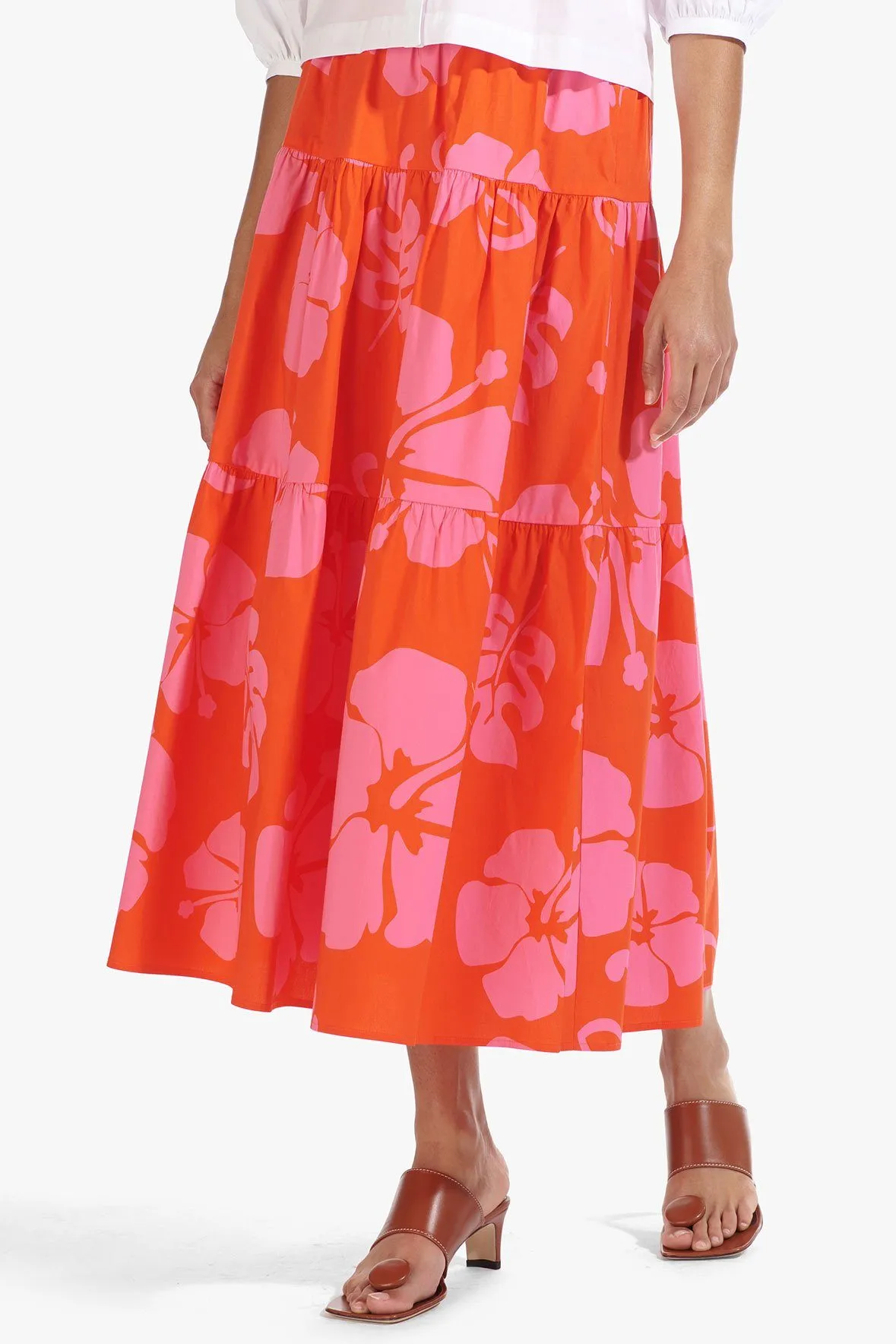 SEA SKIRT | RED HIBISCUS