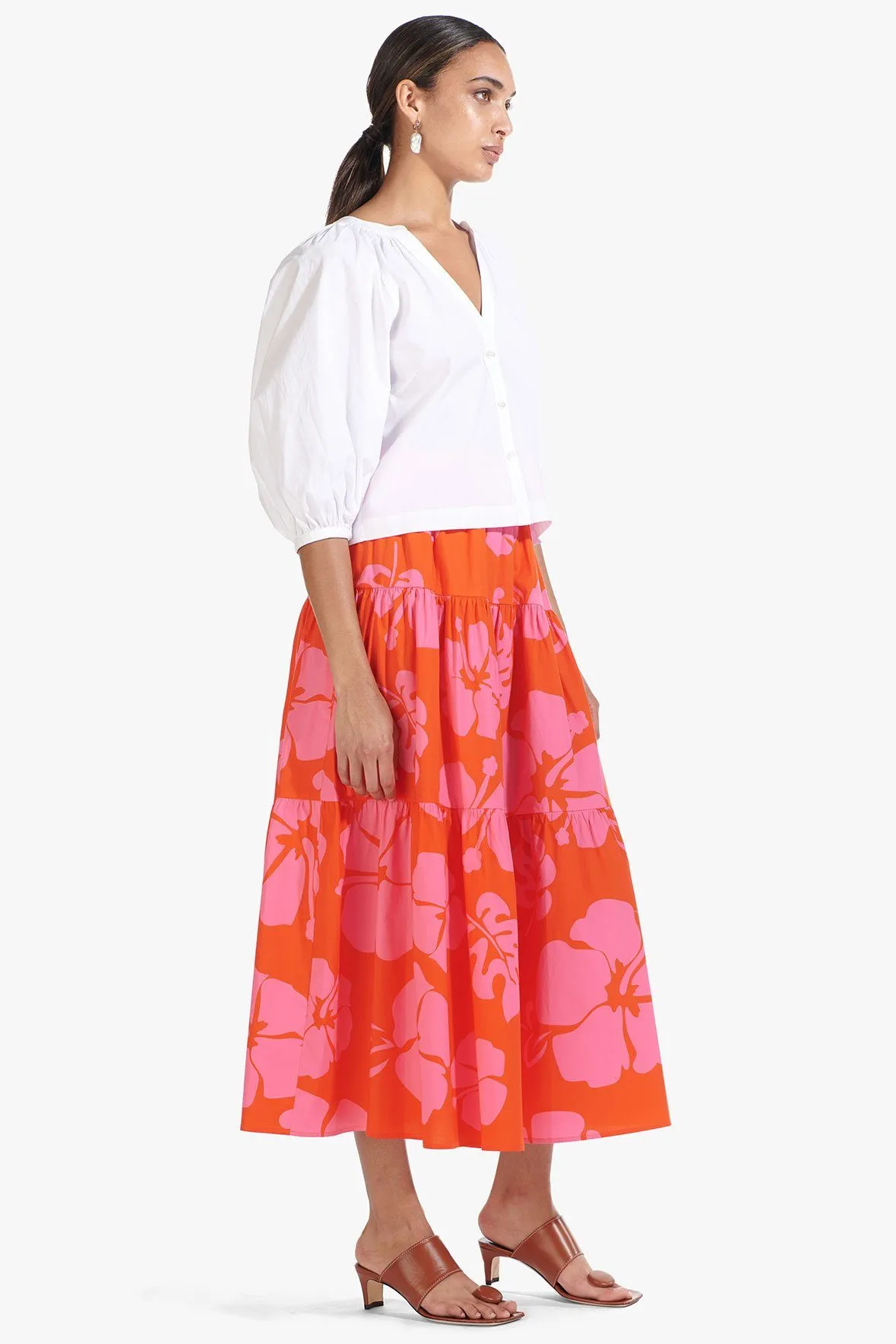 SEA SKIRT | RED HIBISCUS