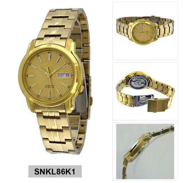 SEIKO SNKL86K1 Automatic Gold Stainless Steel Watch for Men