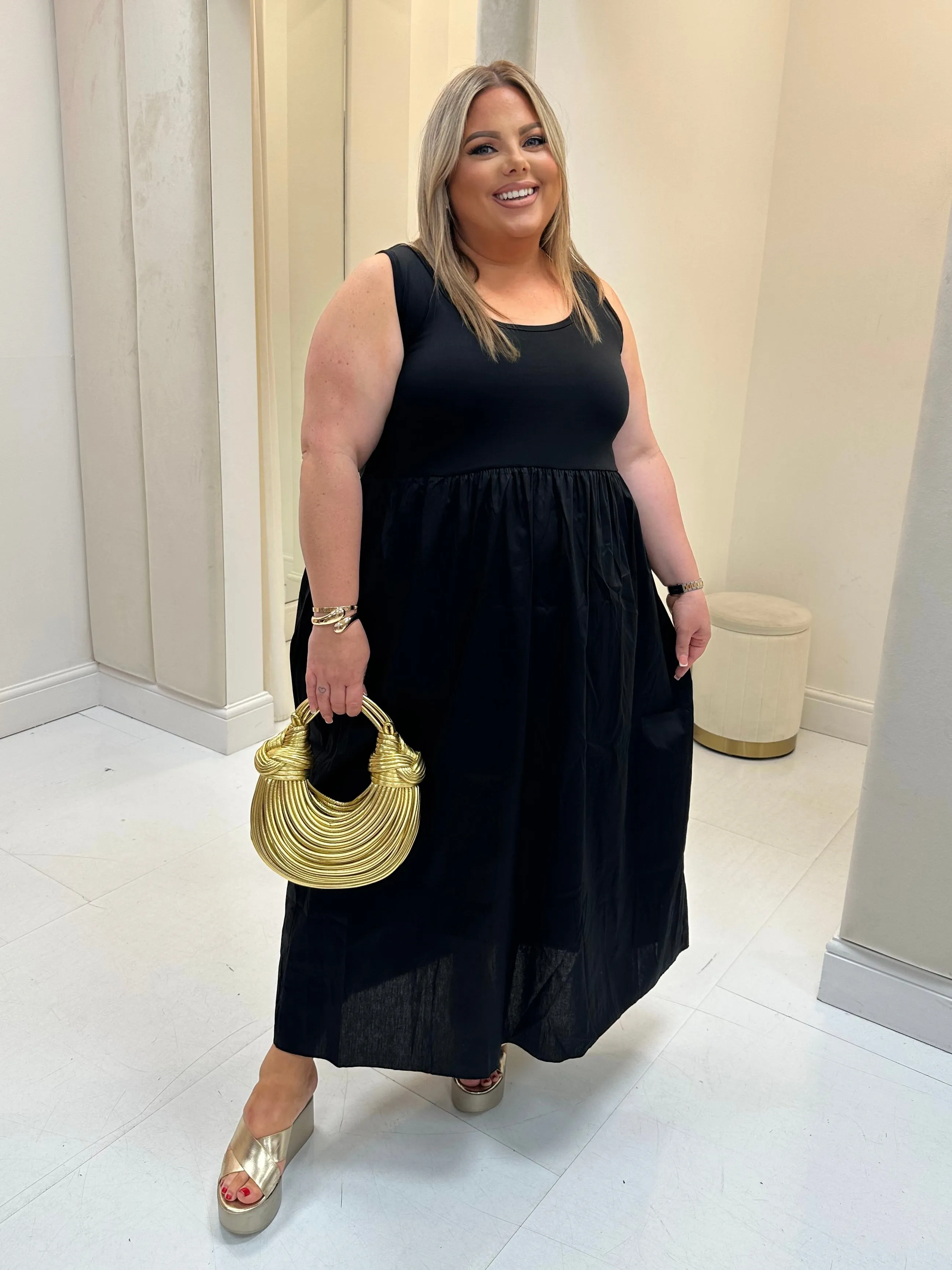 Sherice Black PLUS SIZE Flared Dress