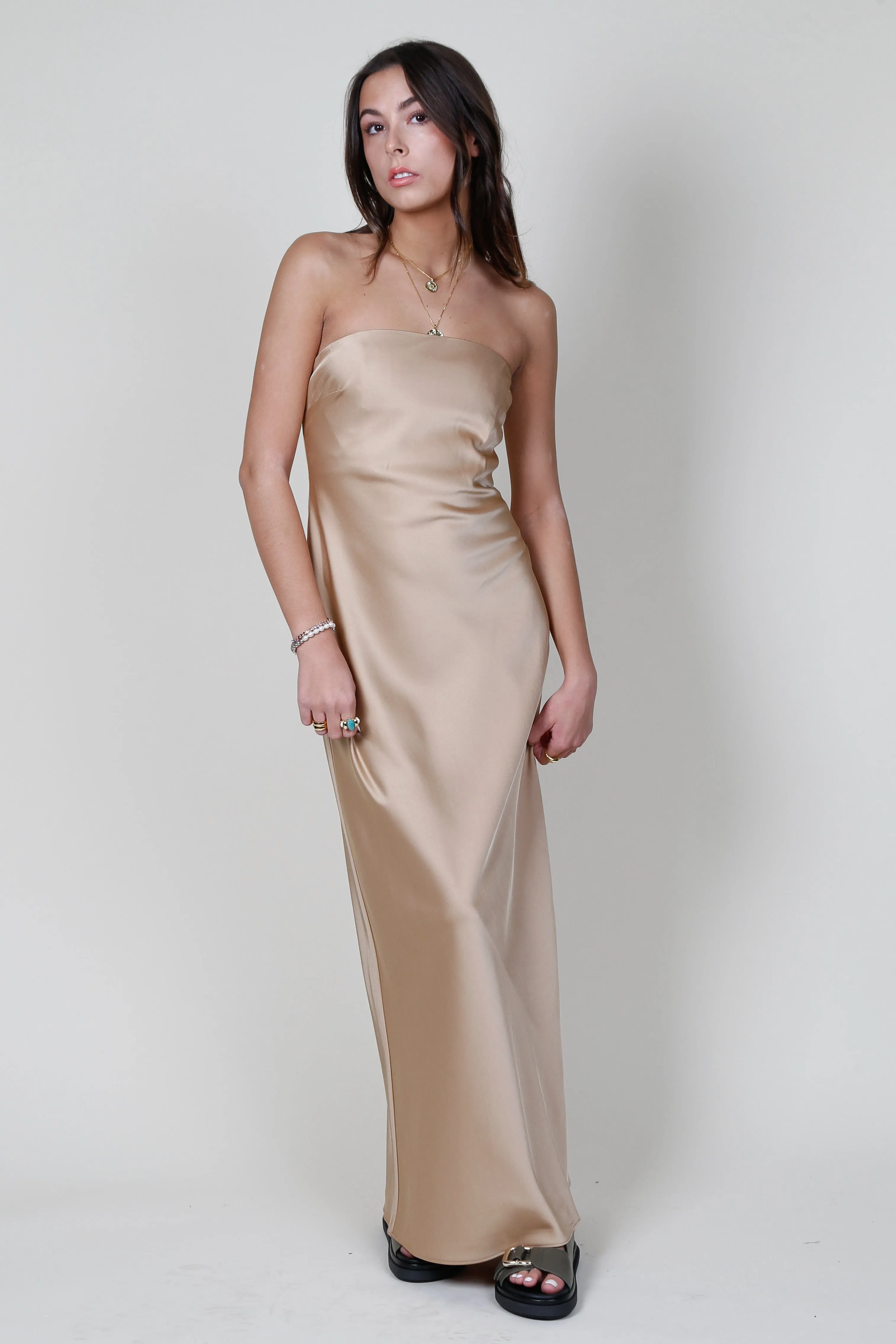 SIGNIFICANT OTHER | Esme Strapless Maxi Dress - Sand