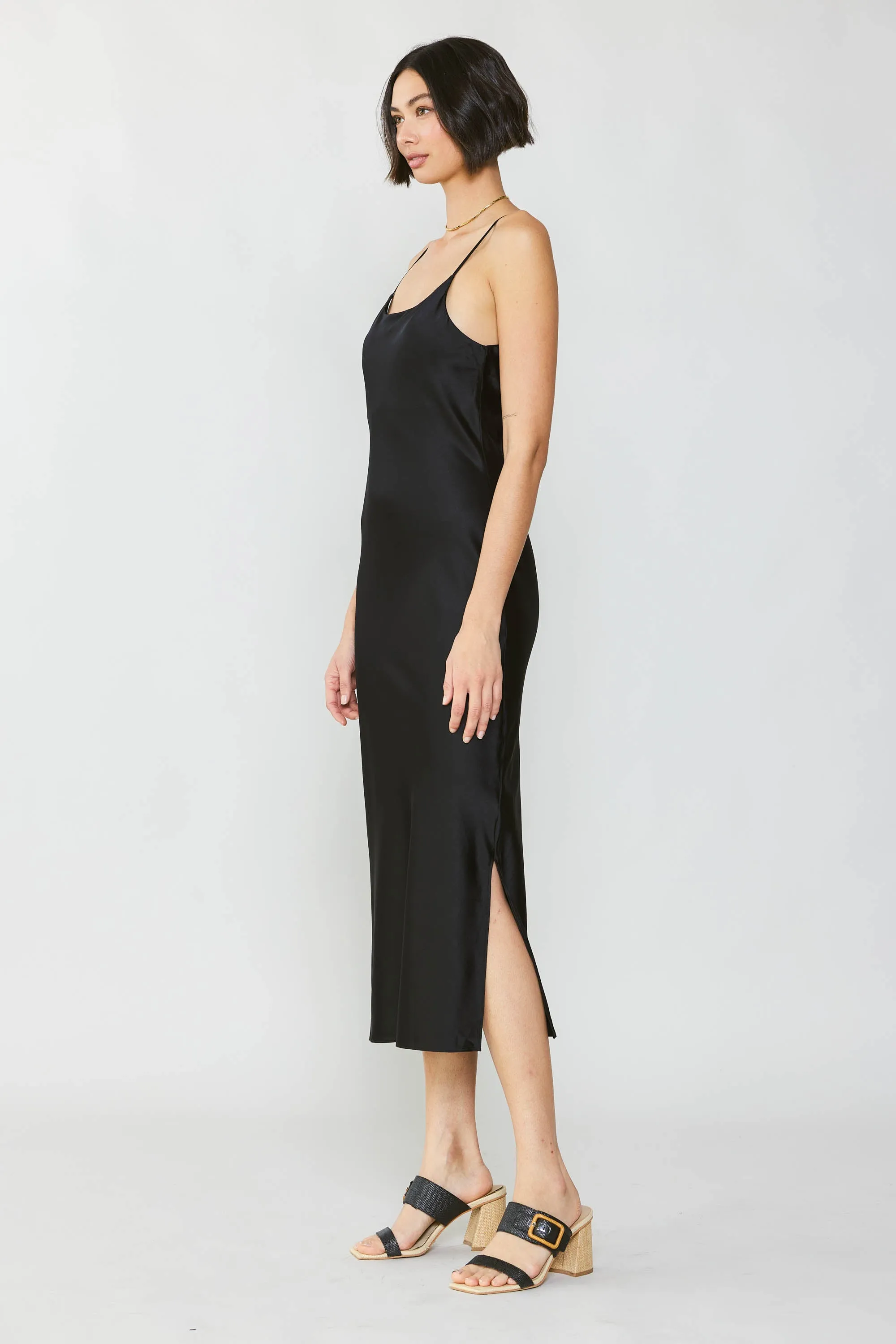 Silk Bias Midi Dress