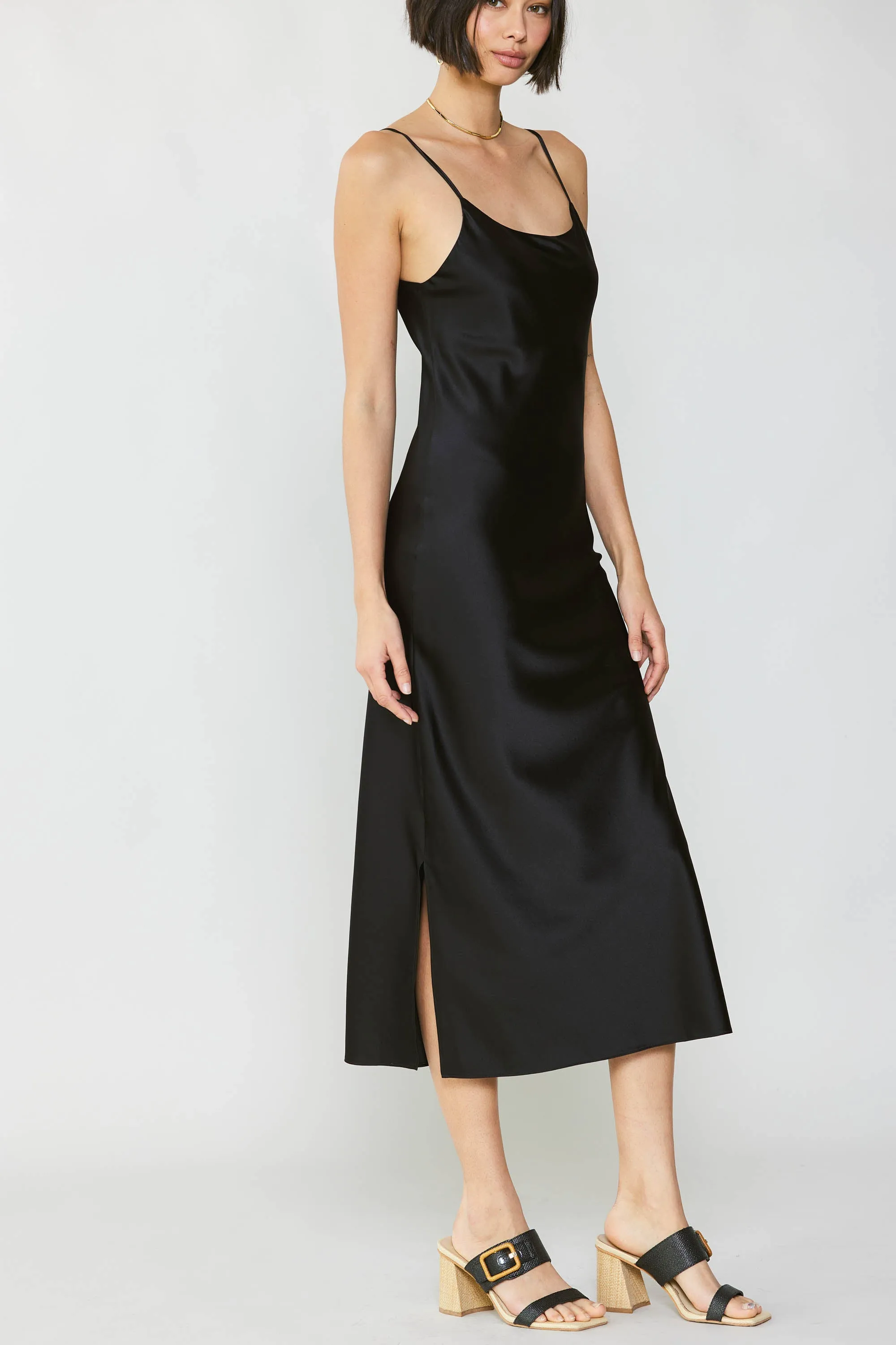 Silk Bias Midi Dress