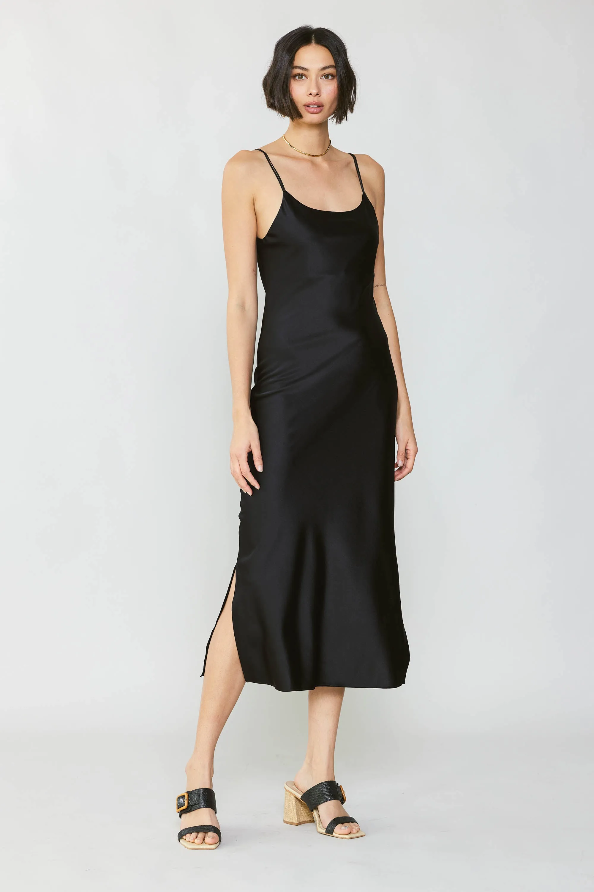 Silk Bias Midi Dress