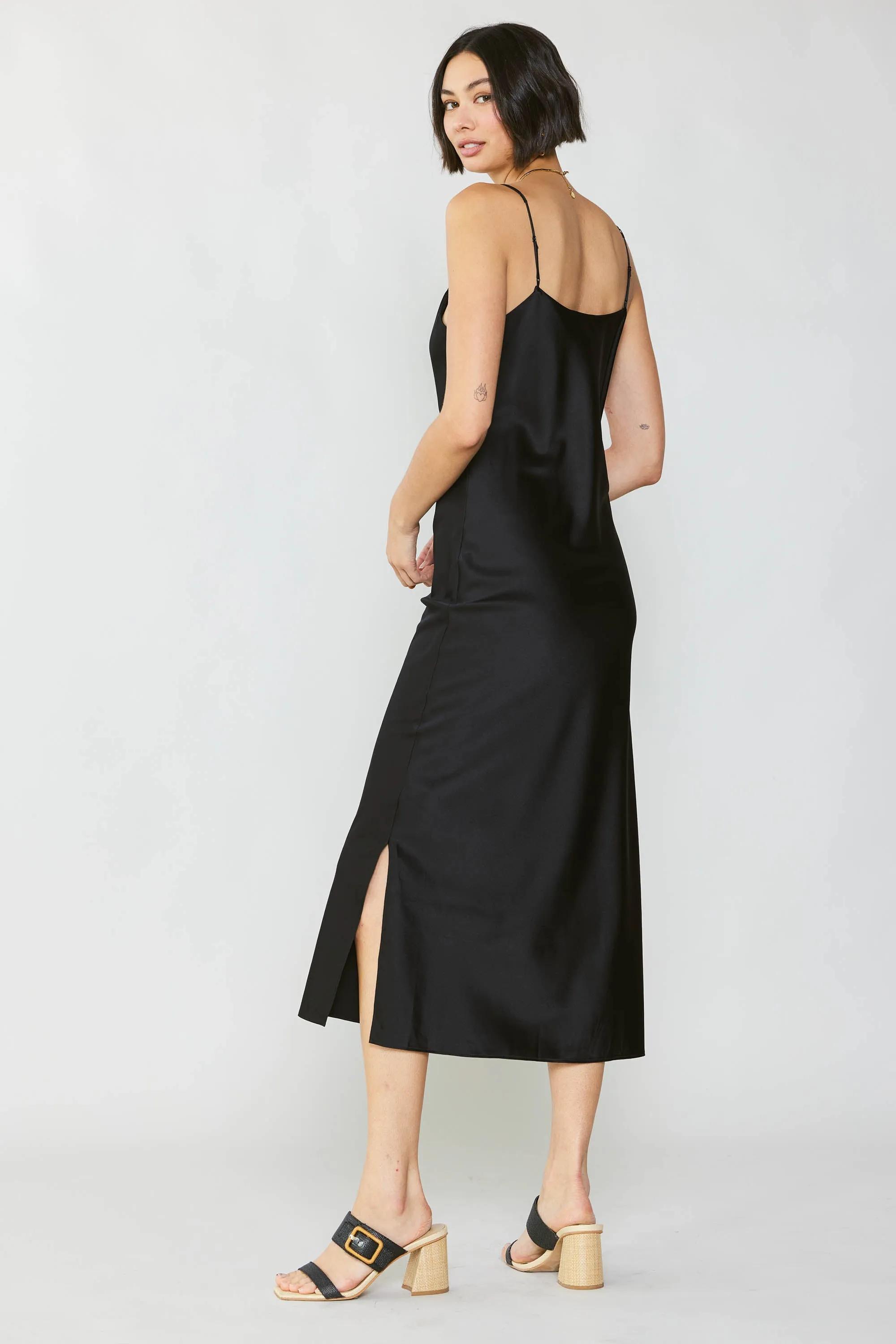 Silk Bias Midi Dress