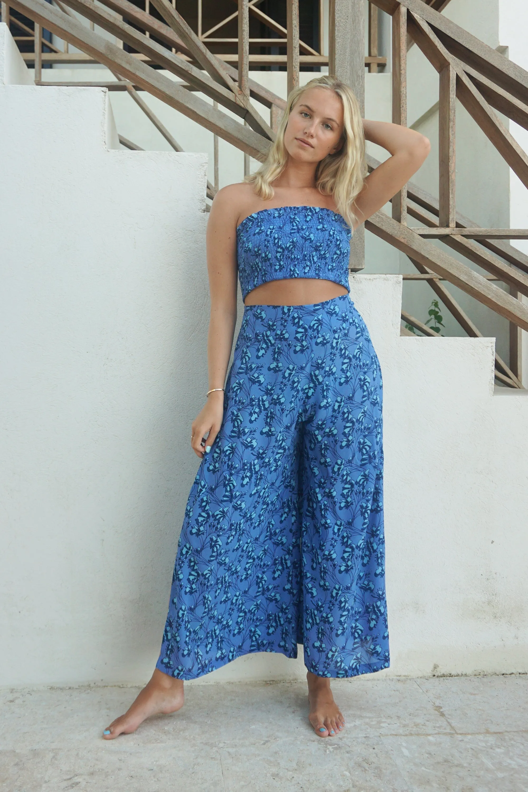 Silk Gabija Palazzo Pants FLAMBOYANT FLOWER