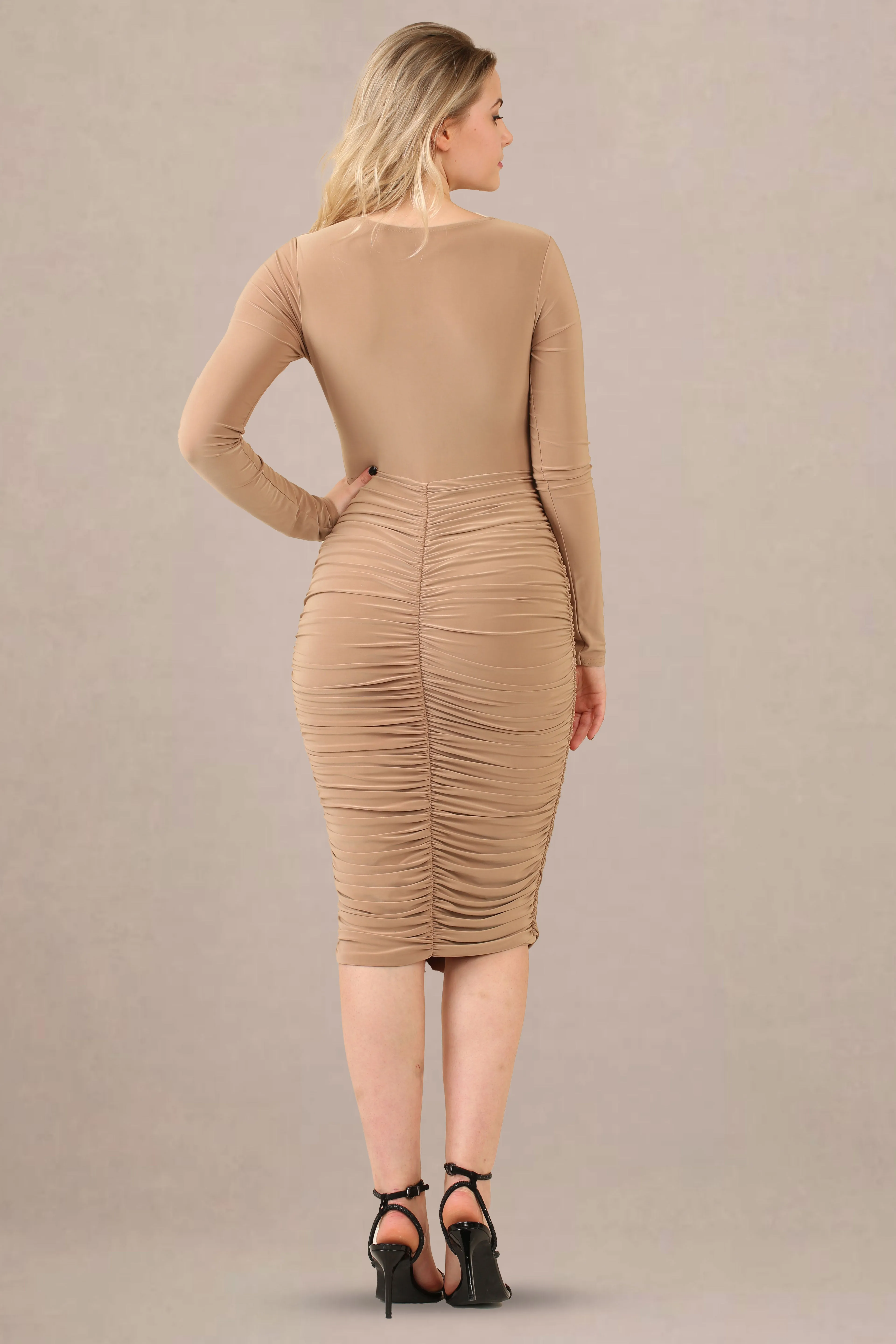 Slinky Wrap Midi Dress