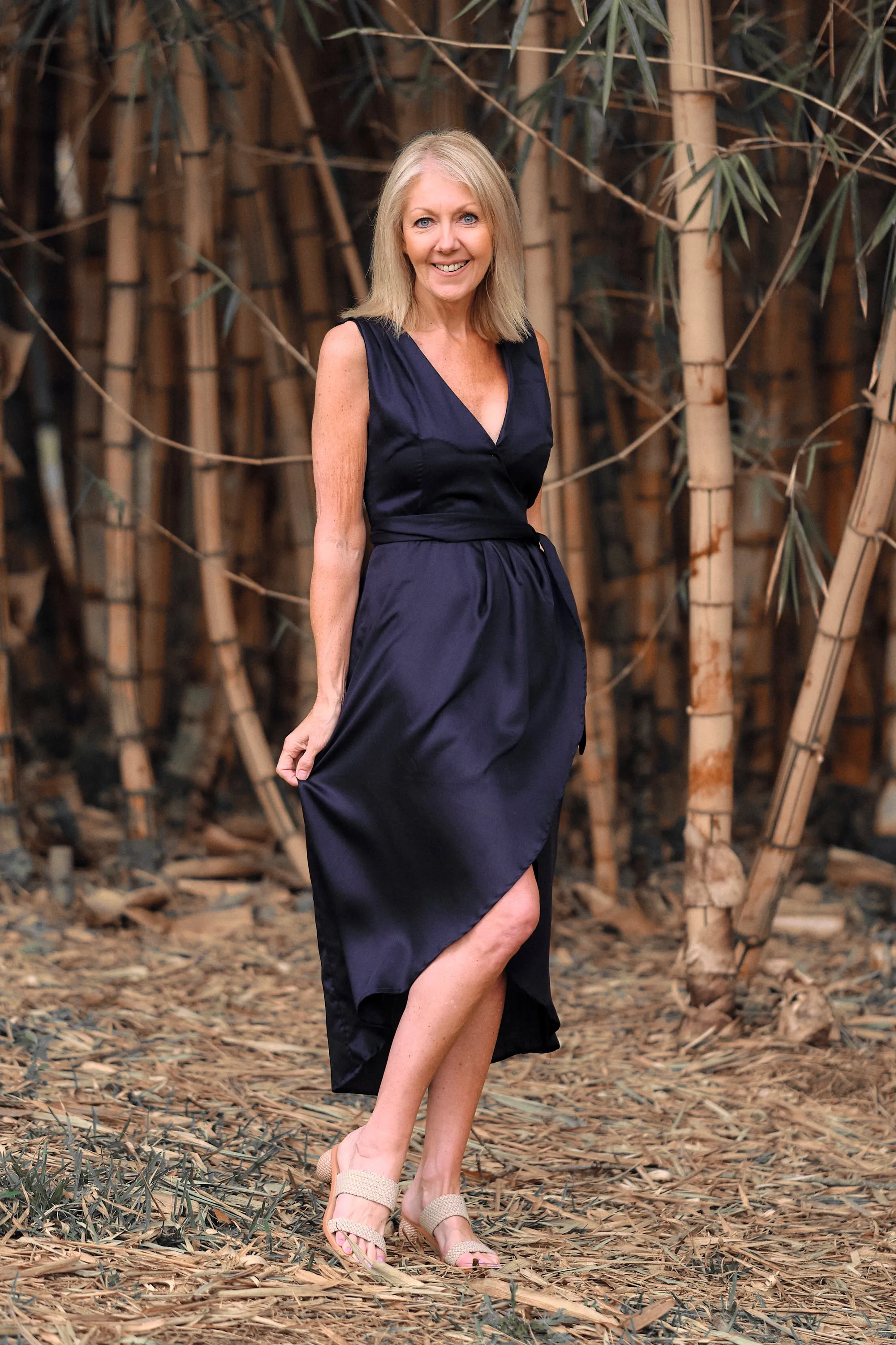 Soma Wrap Dress - Midnight Blue (Tencel)