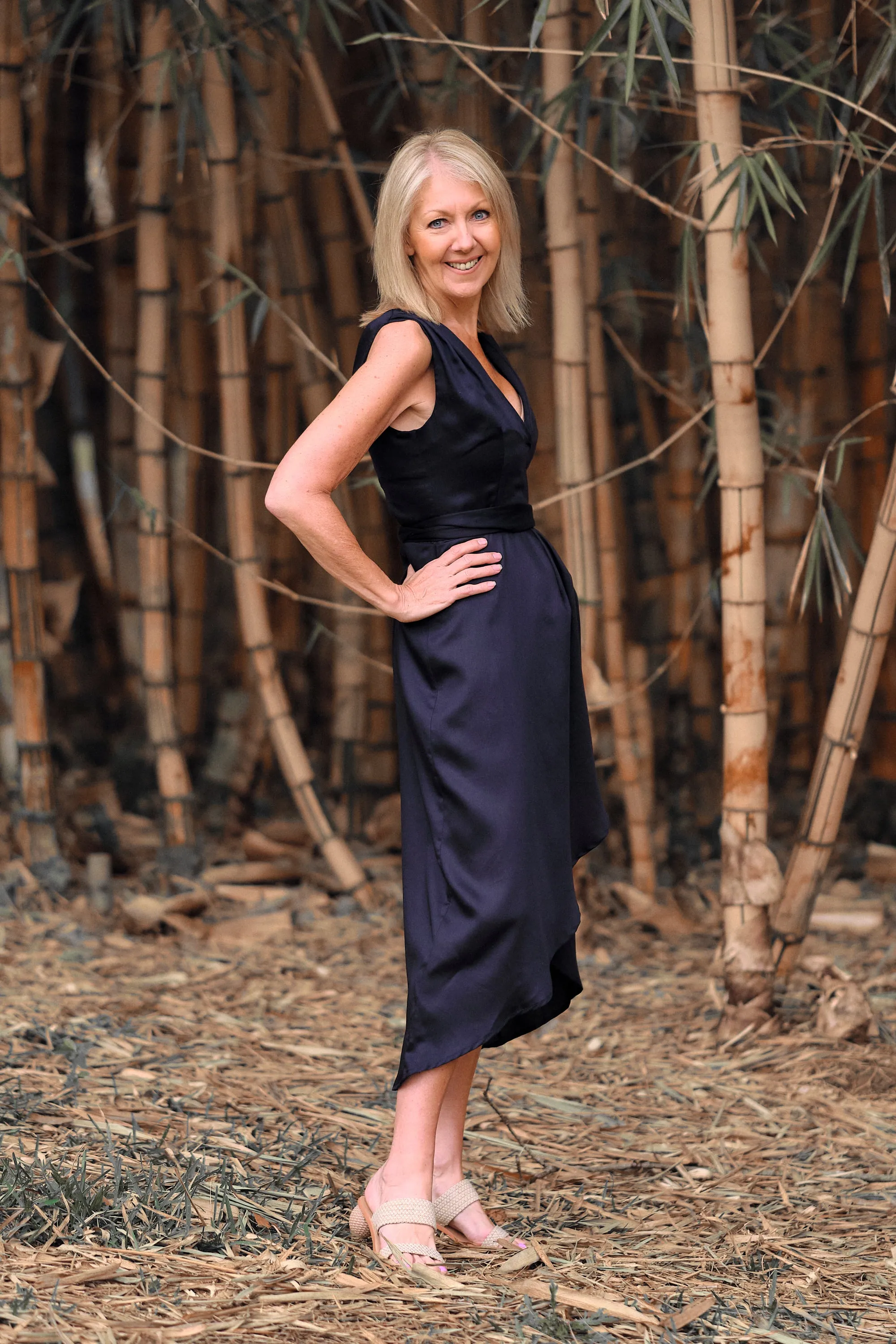 Soma Wrap Dress - Midnight Blue (Tencel)