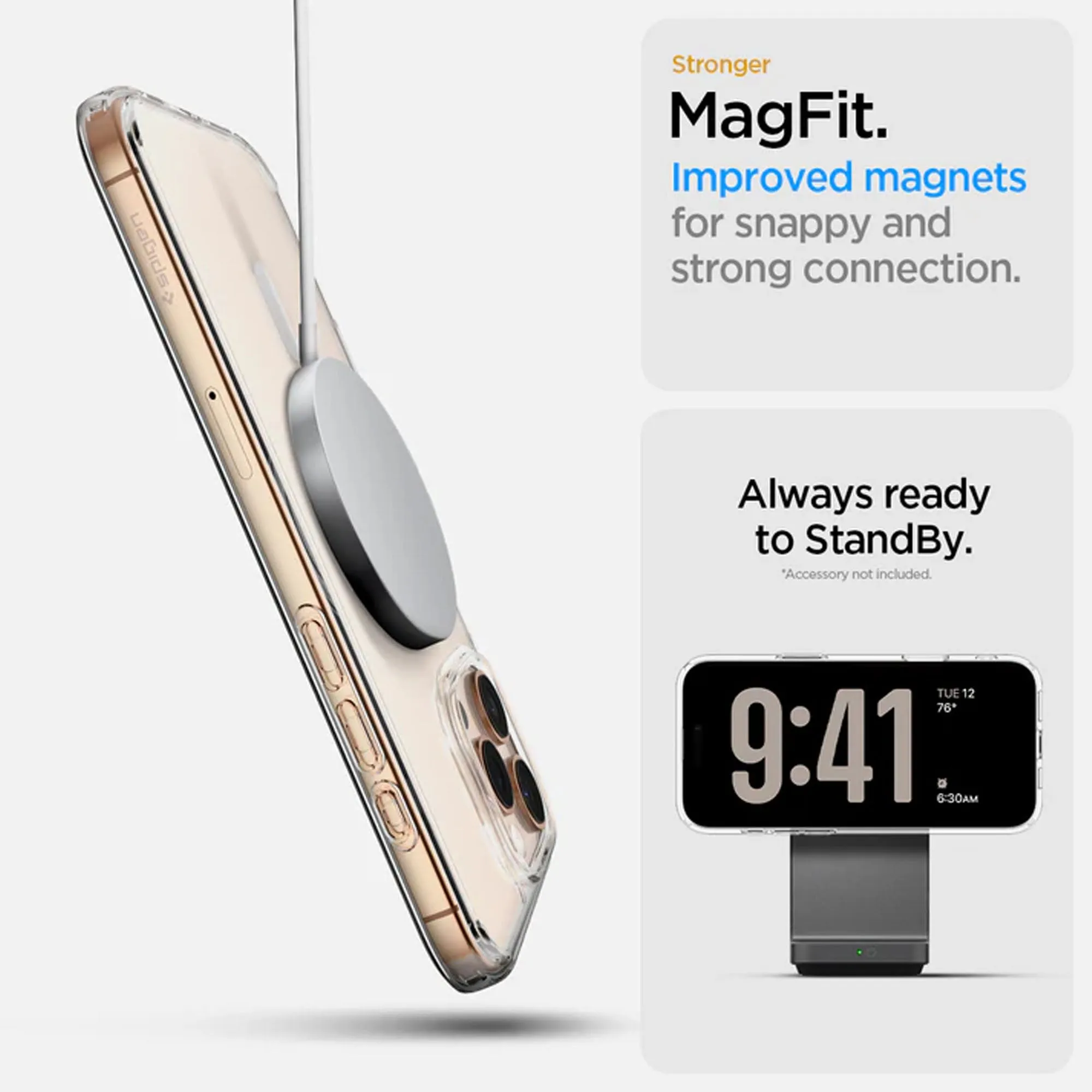 Spigen Ultra Hybrid T ( MagFit   Camera Control ) for iPhone 16 Series - MagSafe Compatible