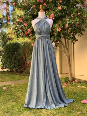 Stone Blue Infinity Dress/ Wrap Convertible Bridesmaid Dress-S160