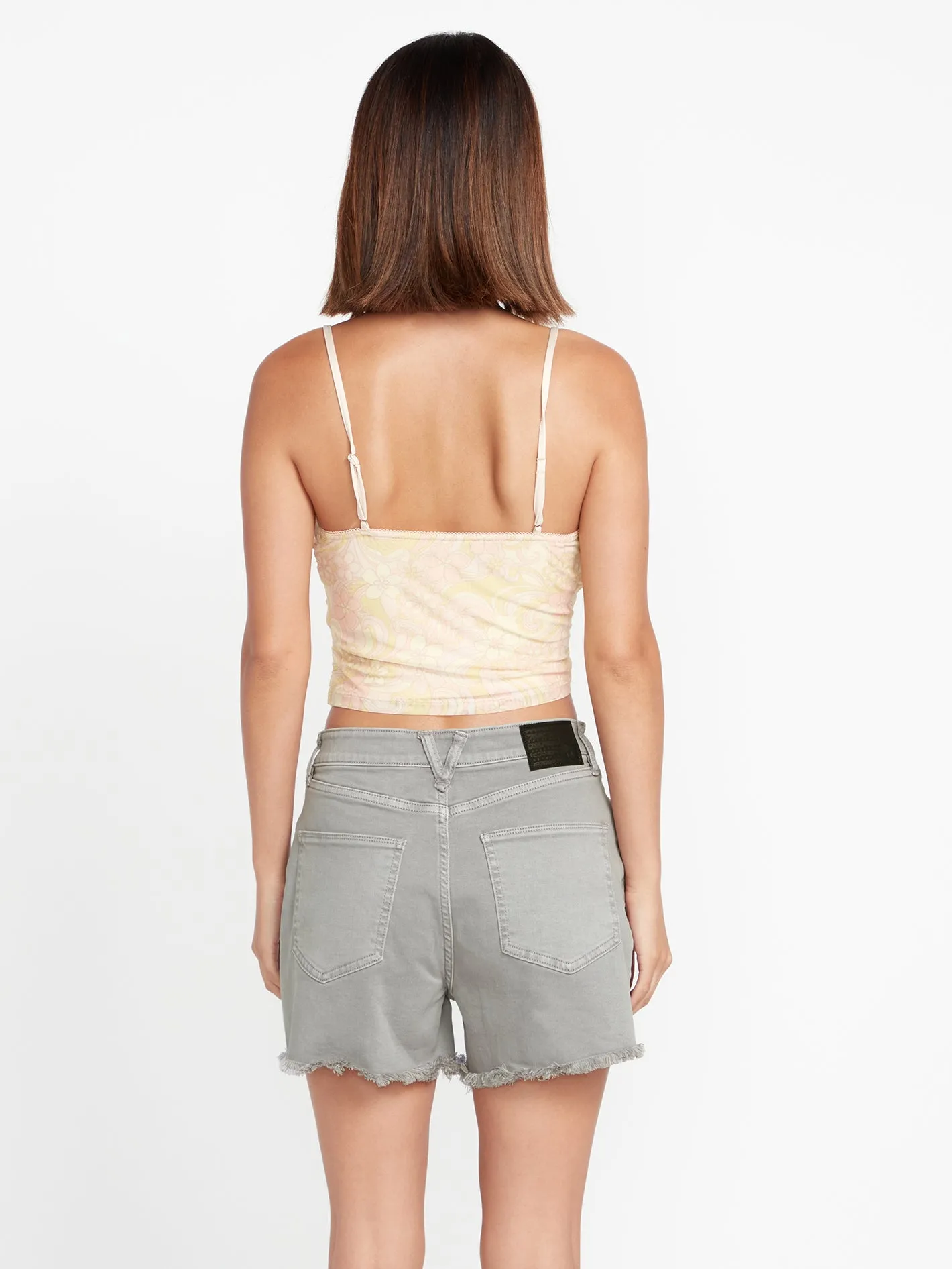 Stone Step High Rise Shorts - Moonbeam