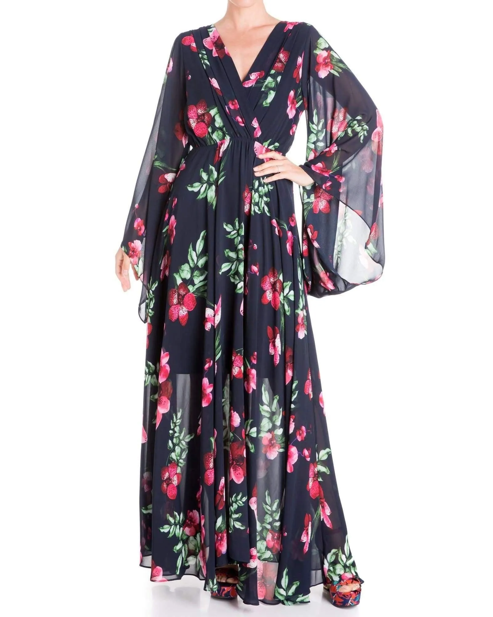 Sunset Maxi Dress - Navy Orchid