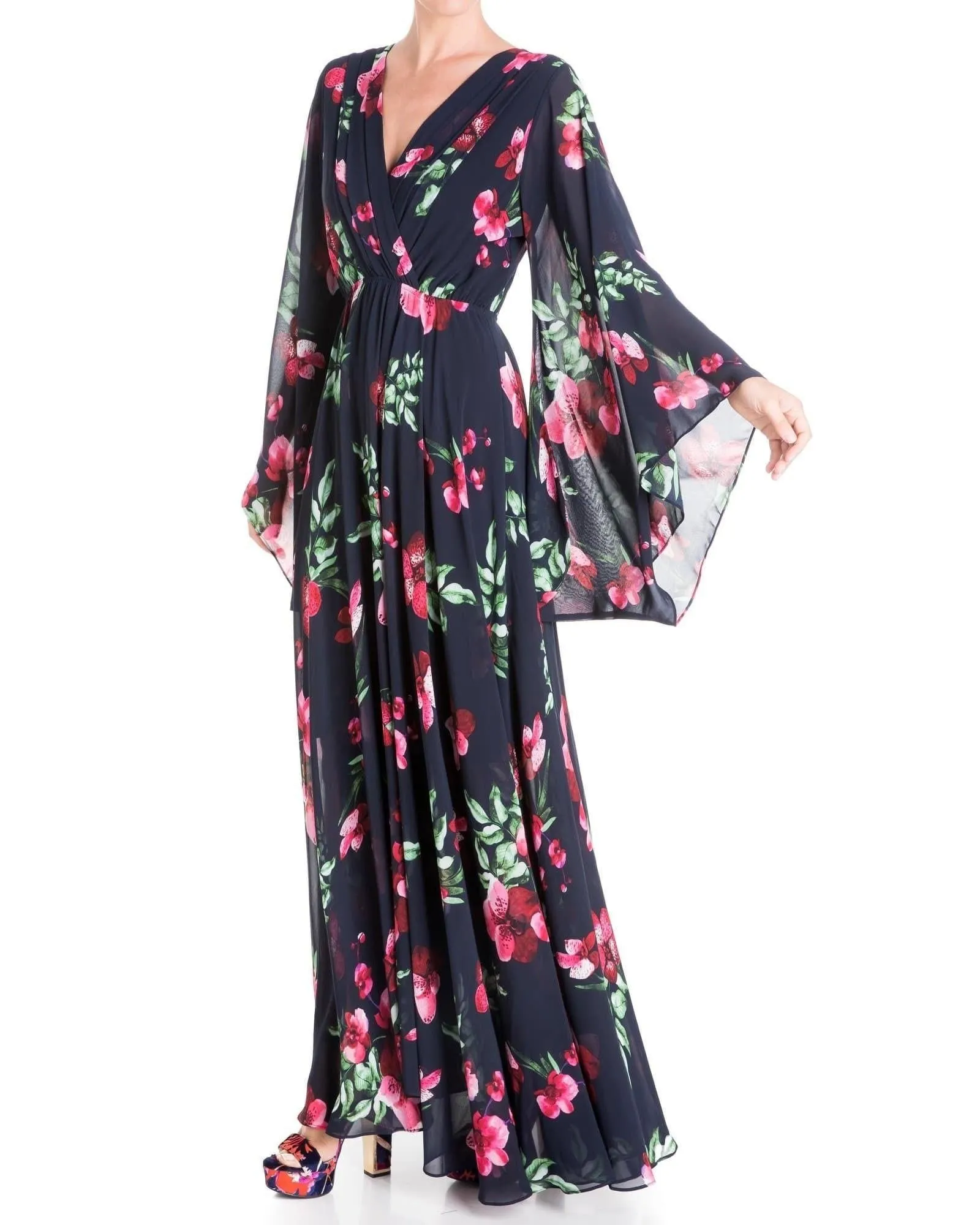 Sunset Maxi Dress - Navy Orchid