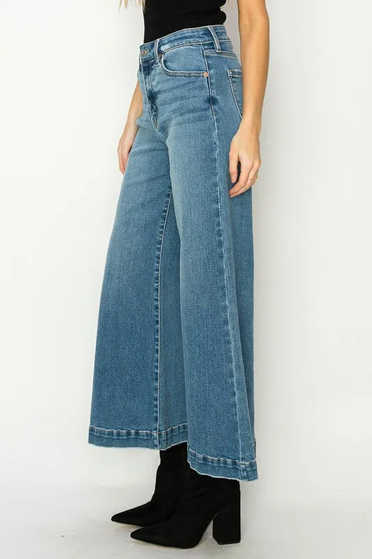 TEEK - HIGH RISE CROP PALAZZO JEANS