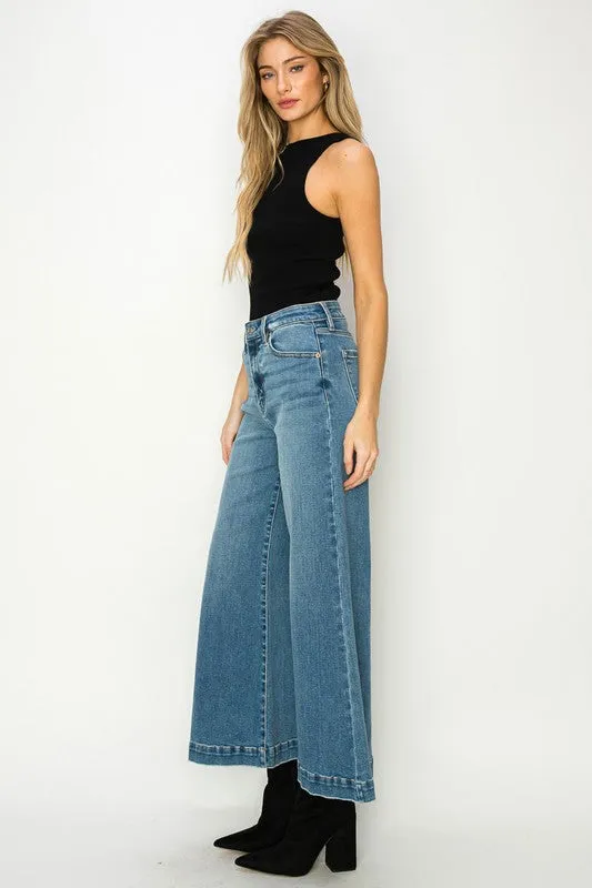 TEEK - HIGH RISE CROP PALAZZO JEANS