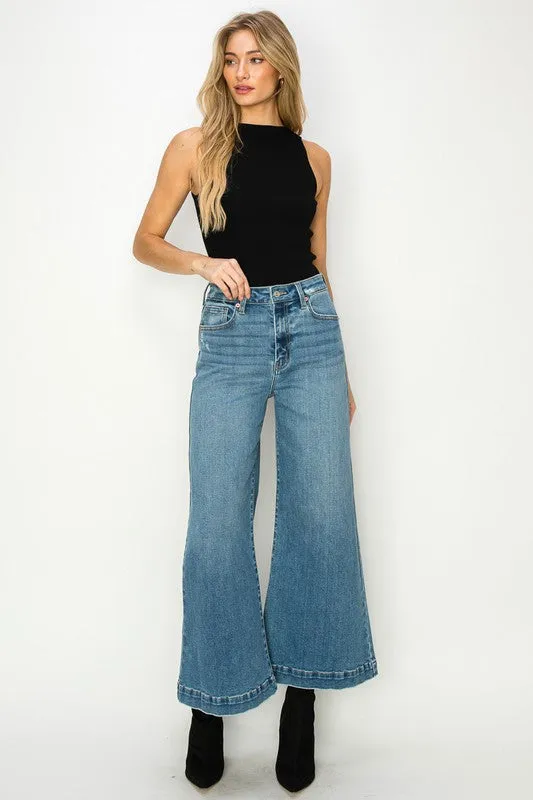 TEEK - HIGH RISE CROP PALAZZO JEANS