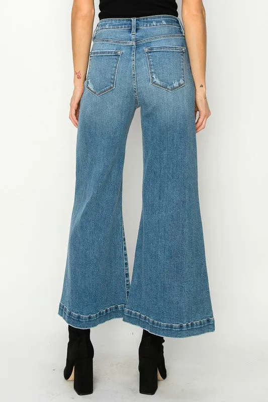 TEEK - HIGH RISE CROP PALAZZO JEANS