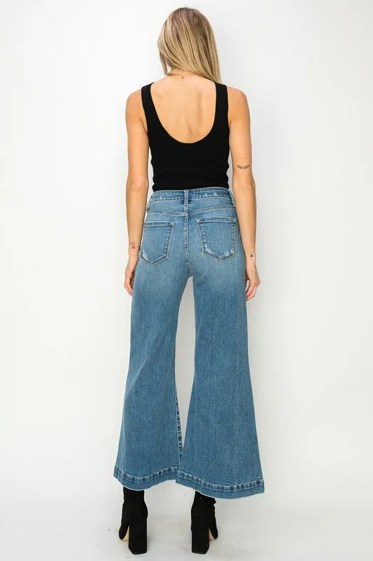 TEEK - HIGH RISE CROP PALAZZO JEANS