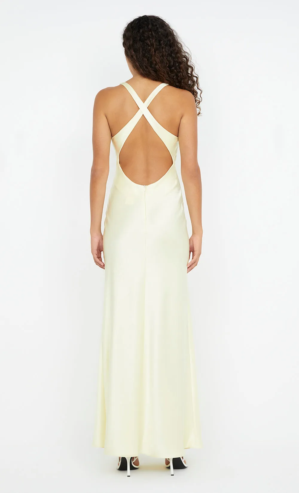 THE DREAMER V NECK DRESS - ICE YELLOW