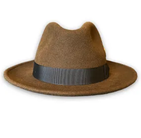 THE FLAMEKEEPERS HAT CLUB LA TORCIA DARK CHOCOLATE FEDORA