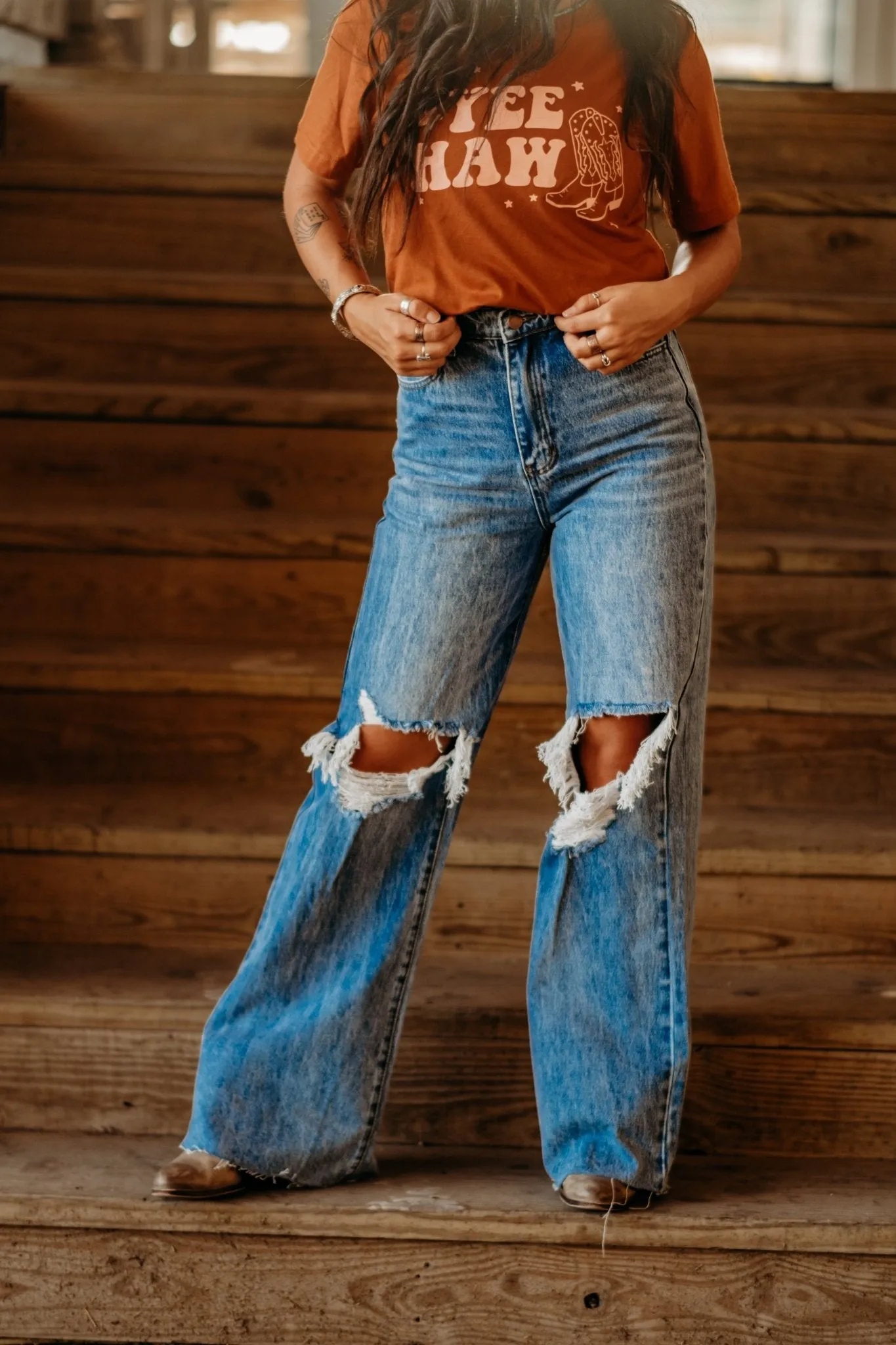 The Round Up Distressed Jean