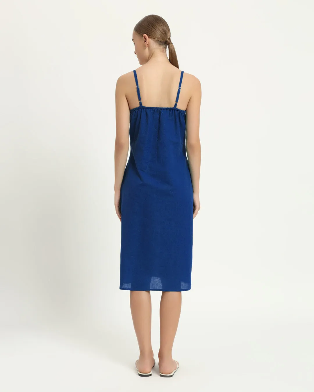 The Seesen Cobalt Cotton Dress