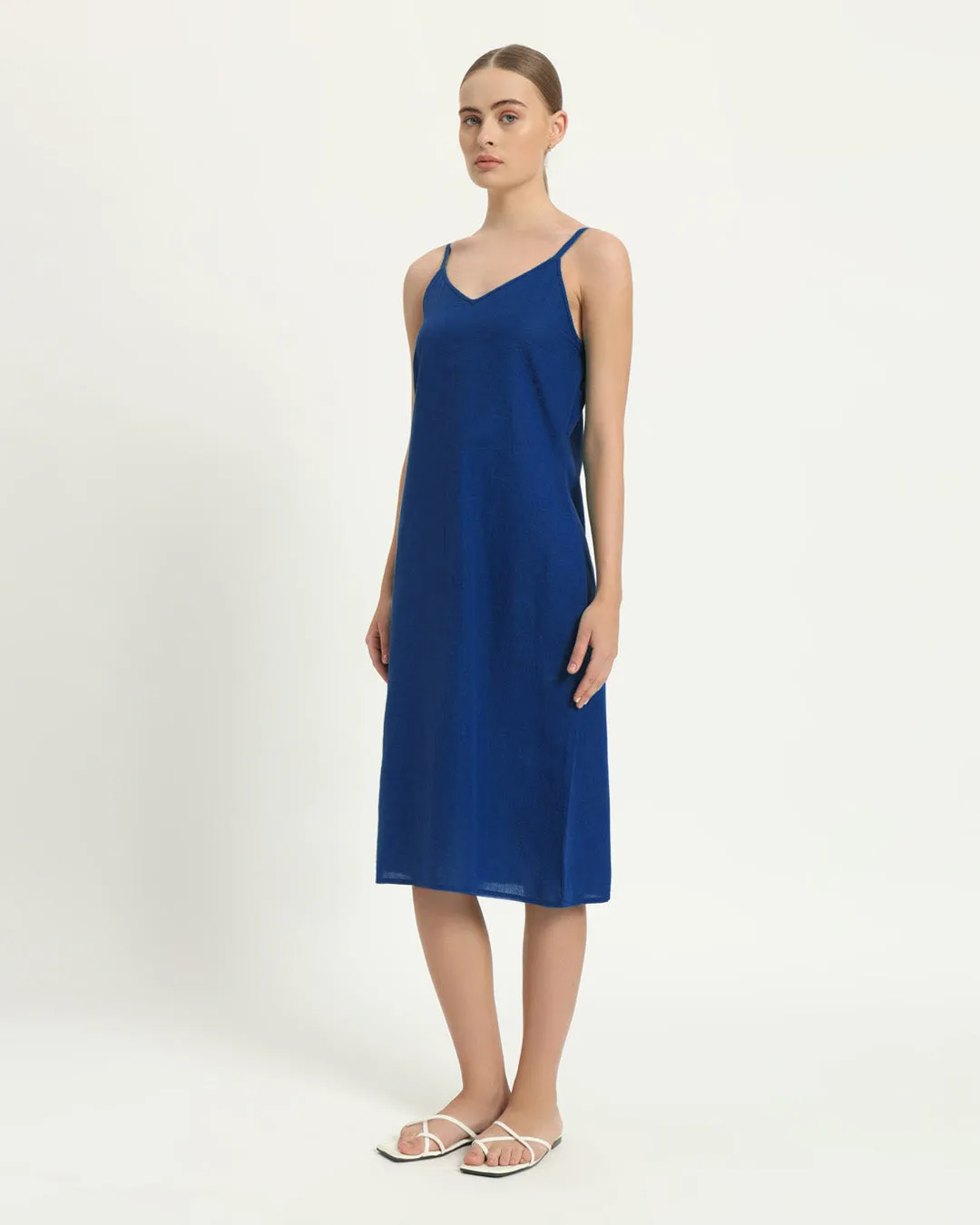 The Seesen Cobalt Cotton Dress