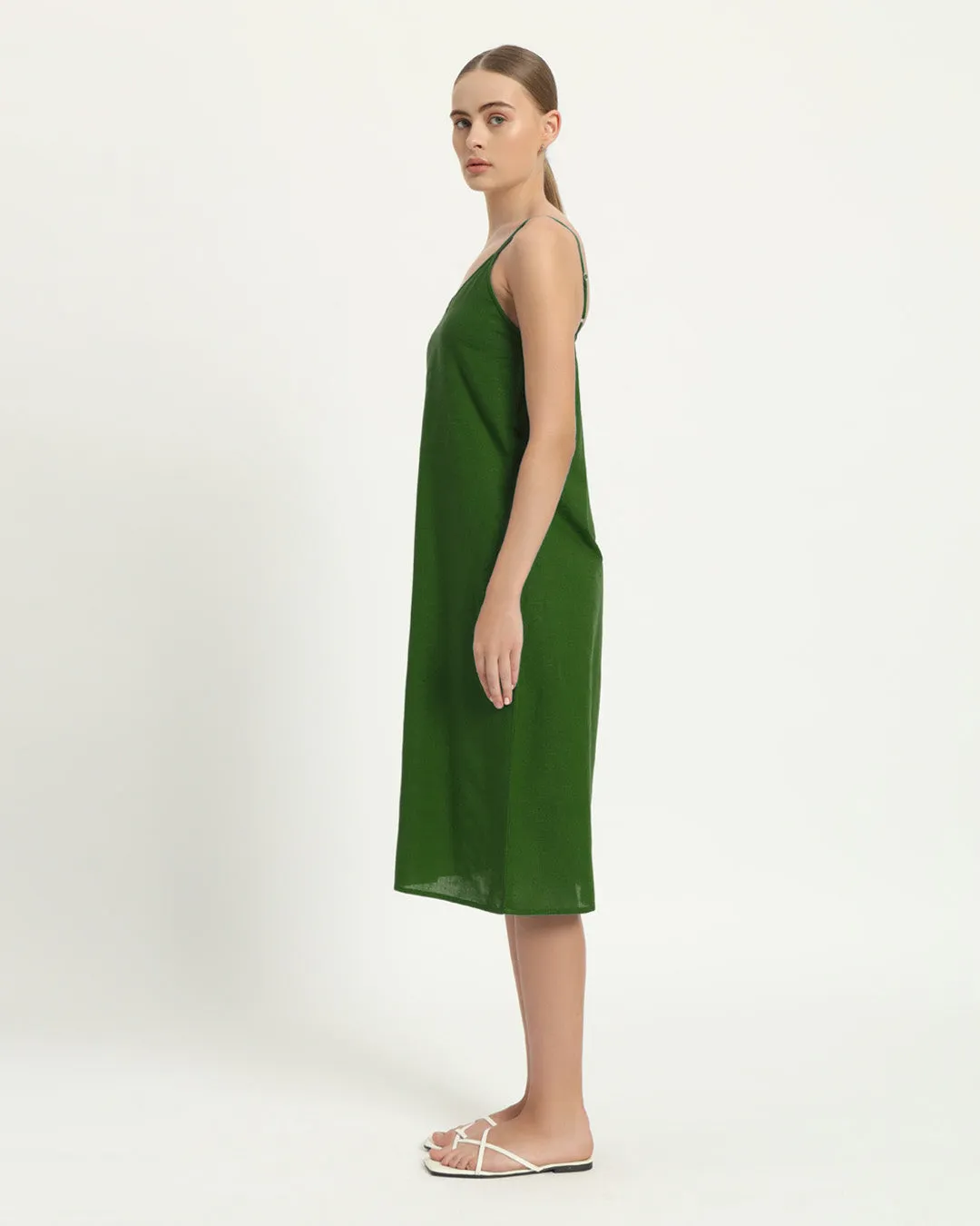 The Seesen Emerald Cotton Dress