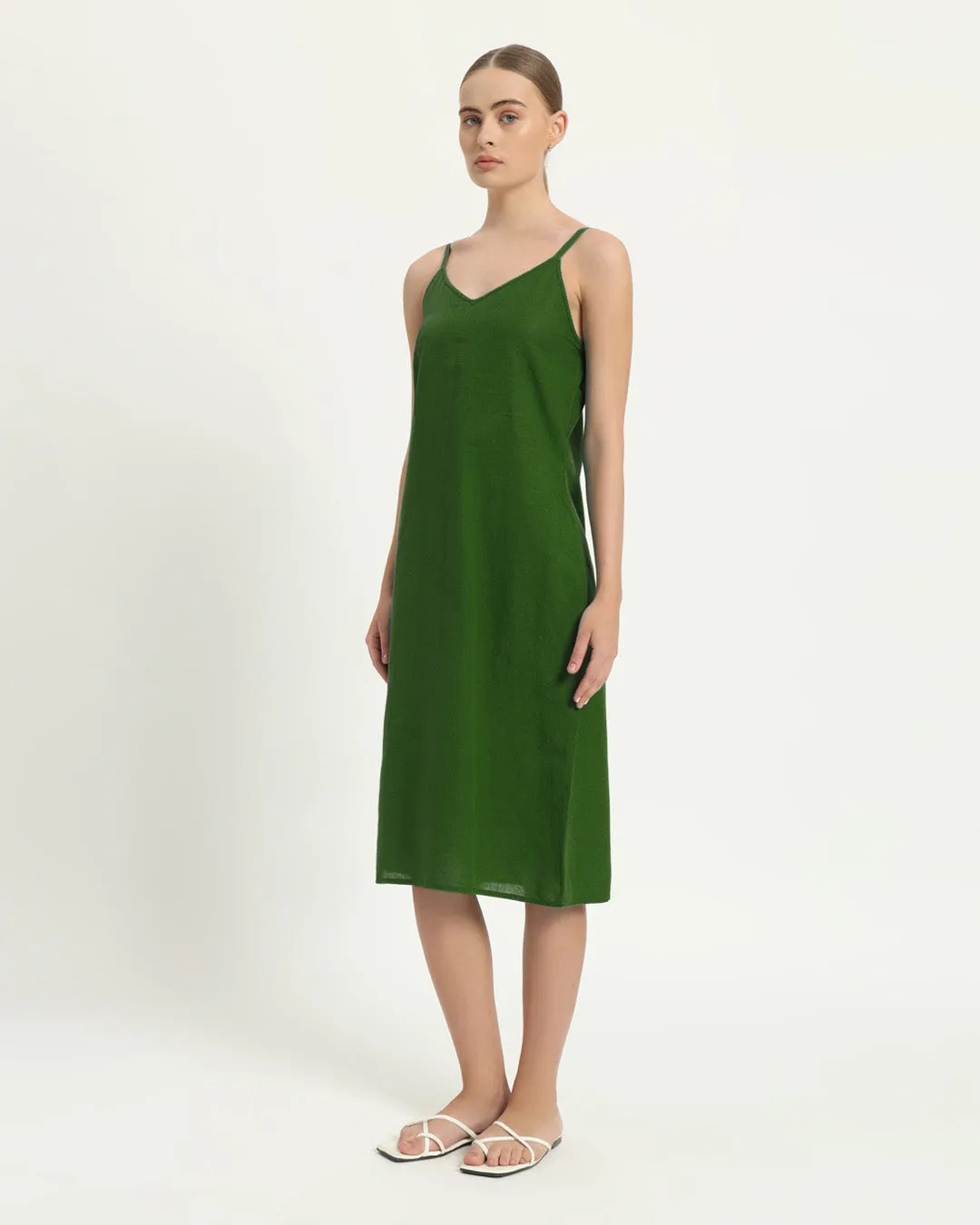 The Seesen Emerald Cotton Dress