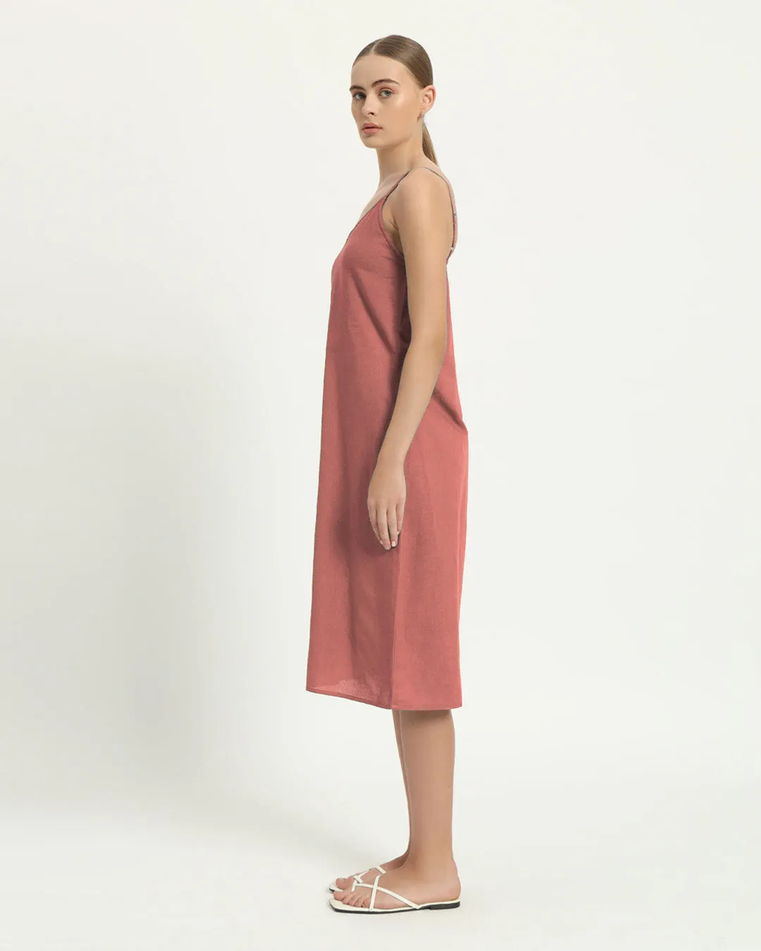 The Seesen Ivory Pink Cotton Dress