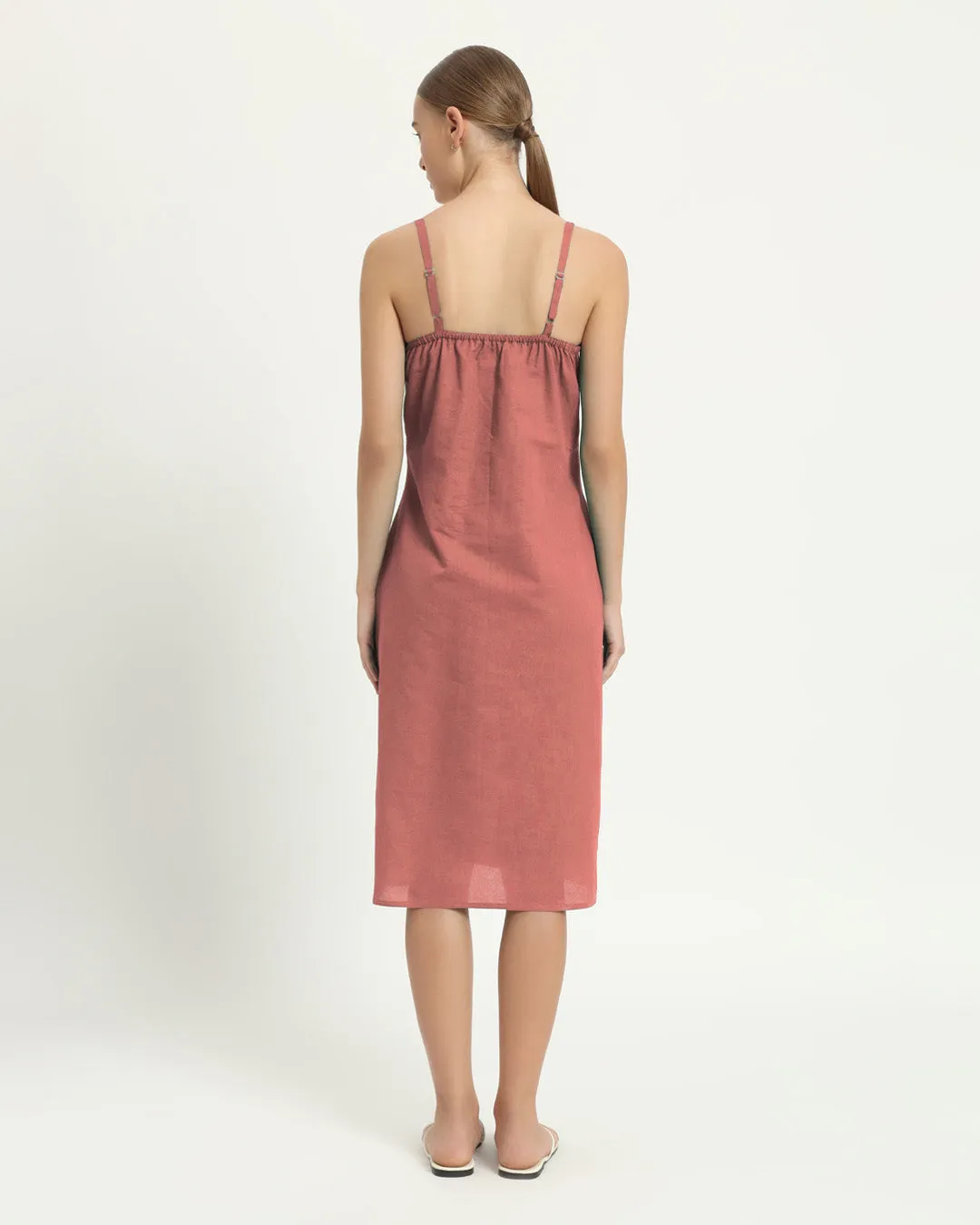 The Seesen Ivory Pink Cotton Dress