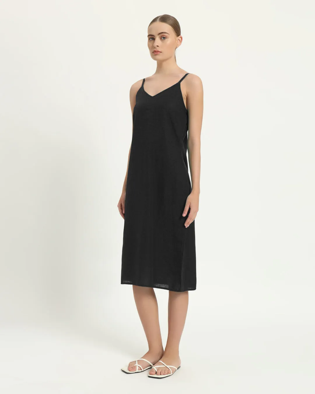 The Seesen Noir Cotton Dress