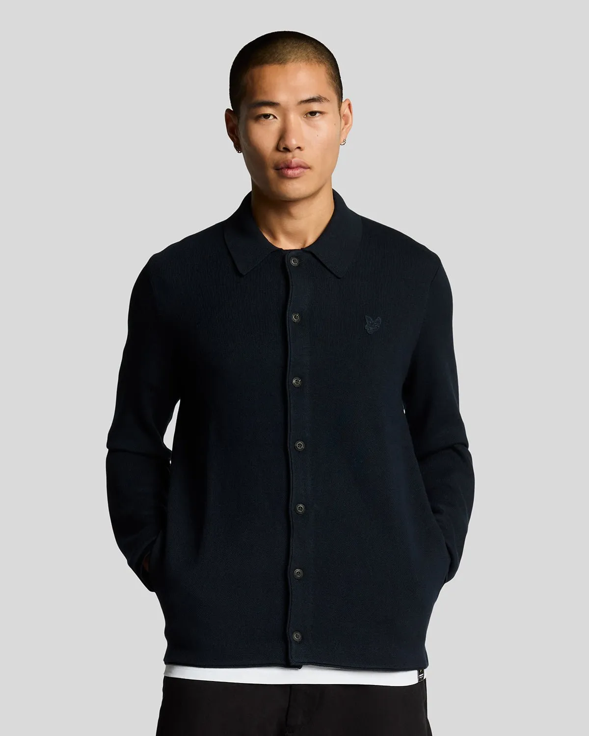 Tonal Eagle Double Knit Shirt