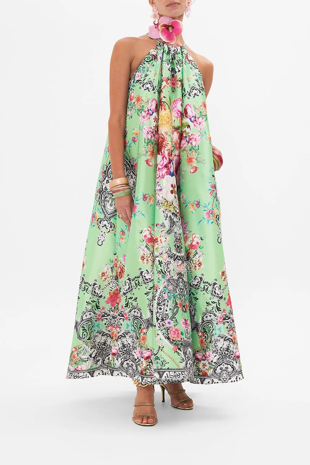 TRAPEZE MAXI DRESS PORCELAIN DREAM