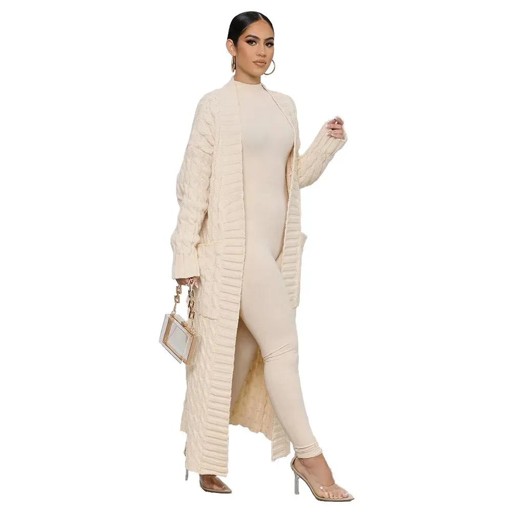 Trendy Knitted Cardigan Loose V-Neck Sweater Jacket