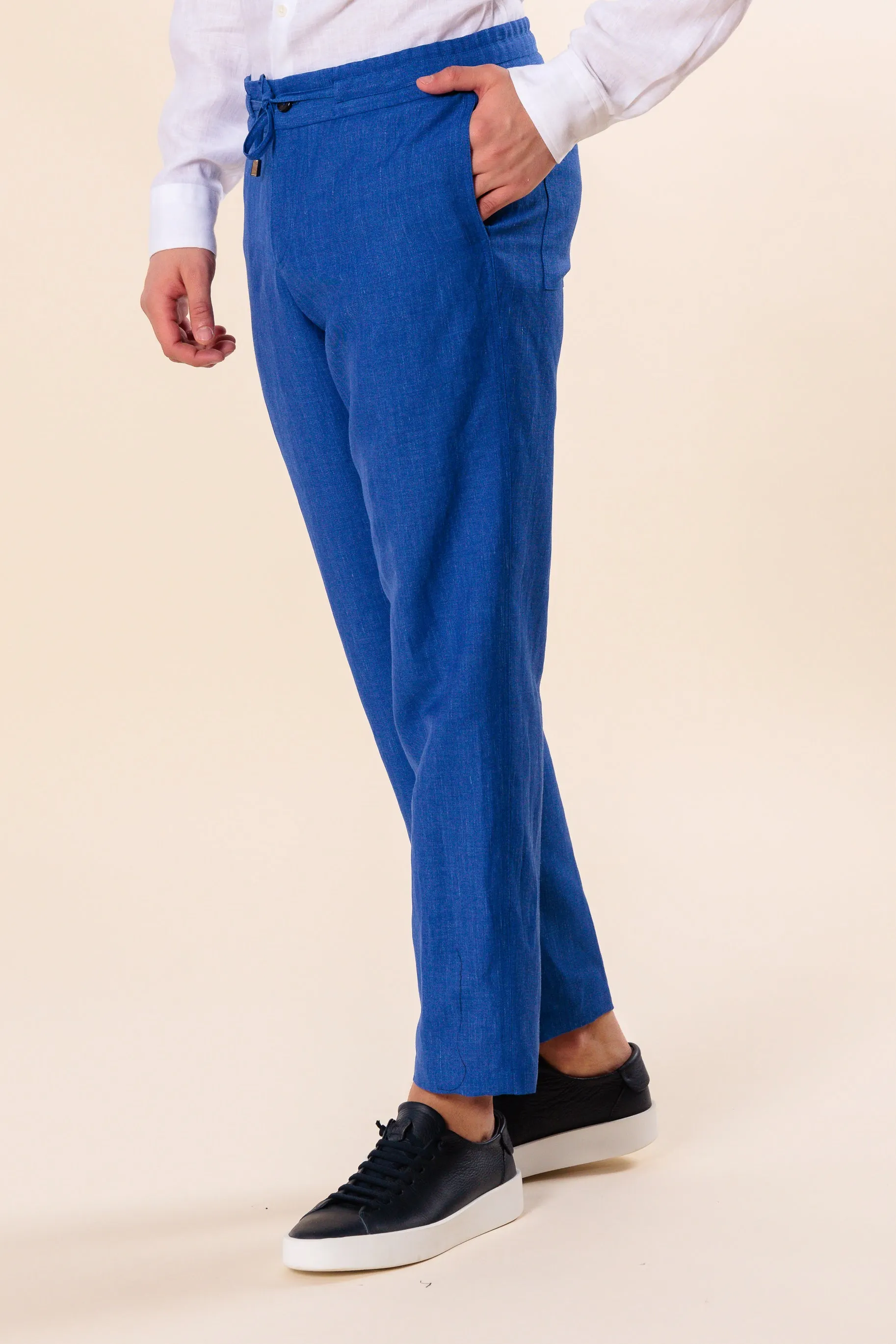 Trousers "ARKADIA" / Linen, Wool & Silk by Solbiati