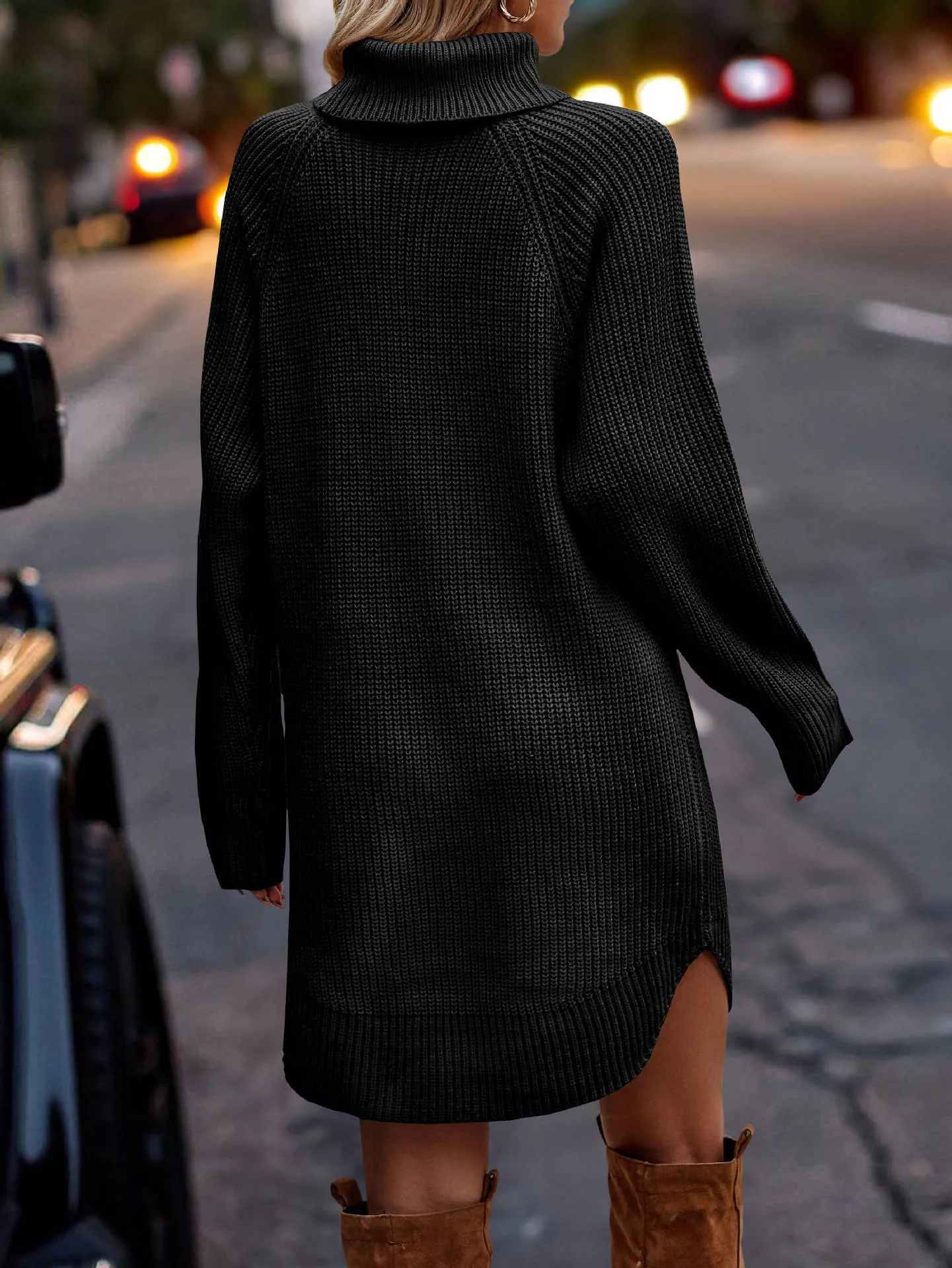 Turtleneck Sweater Dress