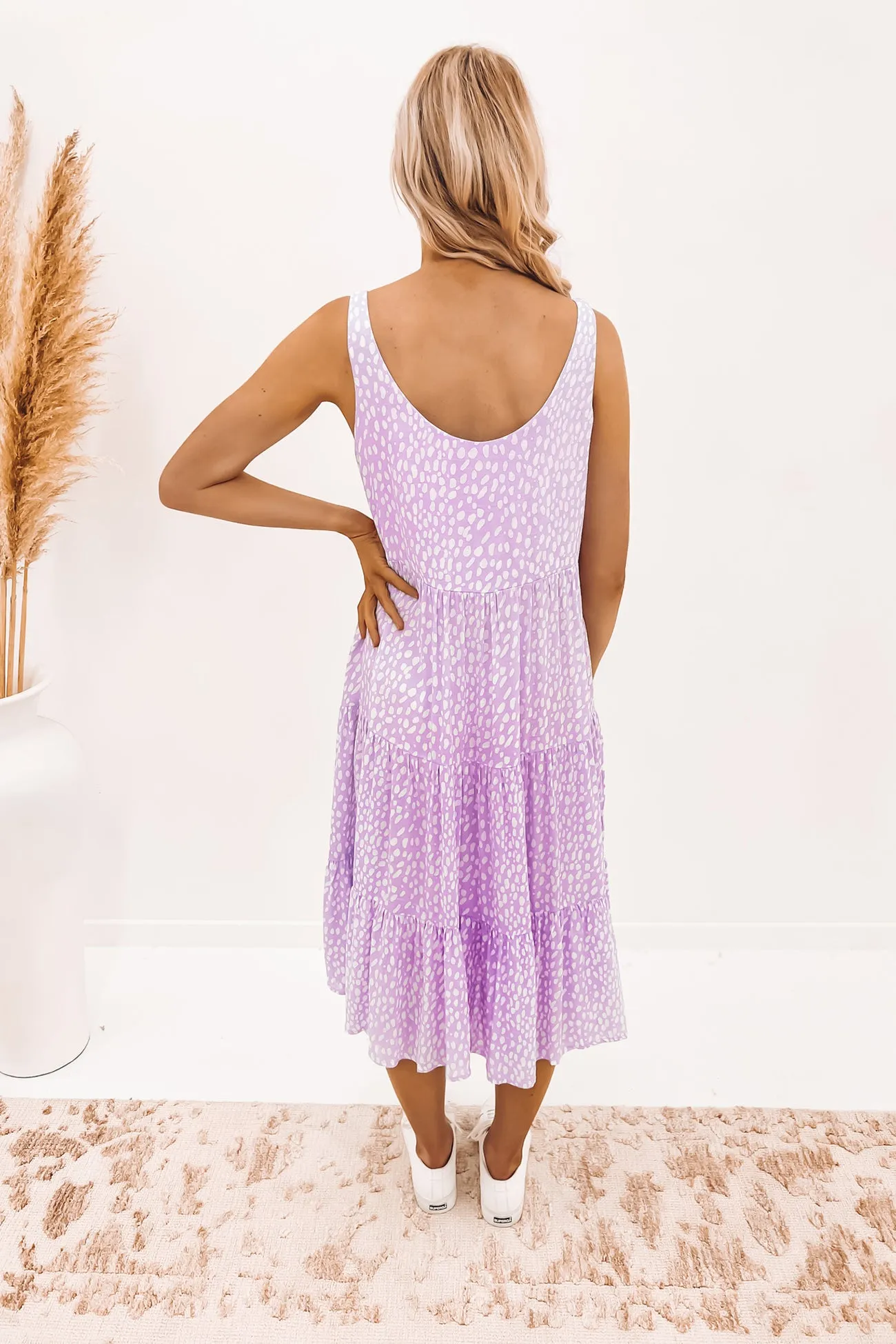 Vee Midi Dress Periwinkle