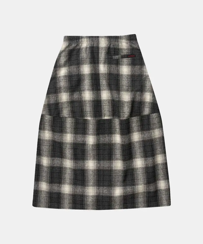 Wool Paneled Skirt