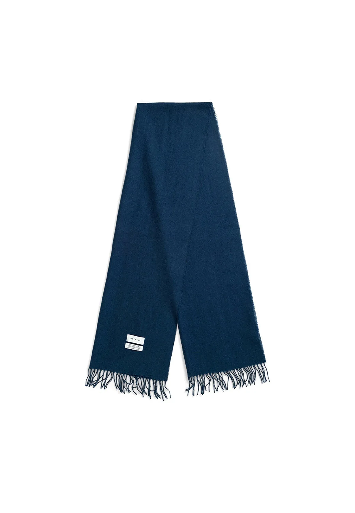 WOVEN MERINO WOOL SCARF INDIGO BLUE